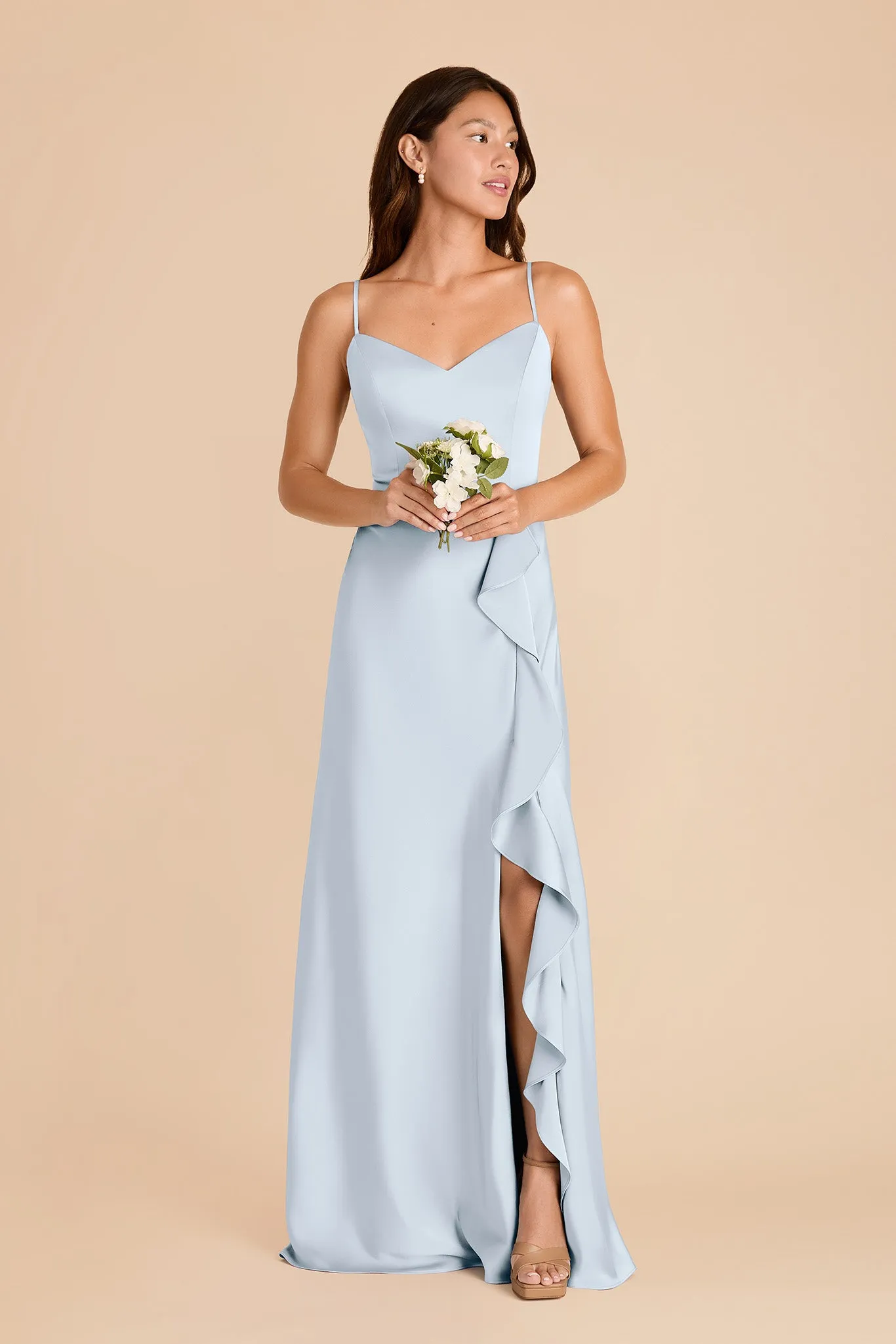 Theresa Matte Satin Dress - Mist Blue sold by Birdy Grey product image thumbnail 3