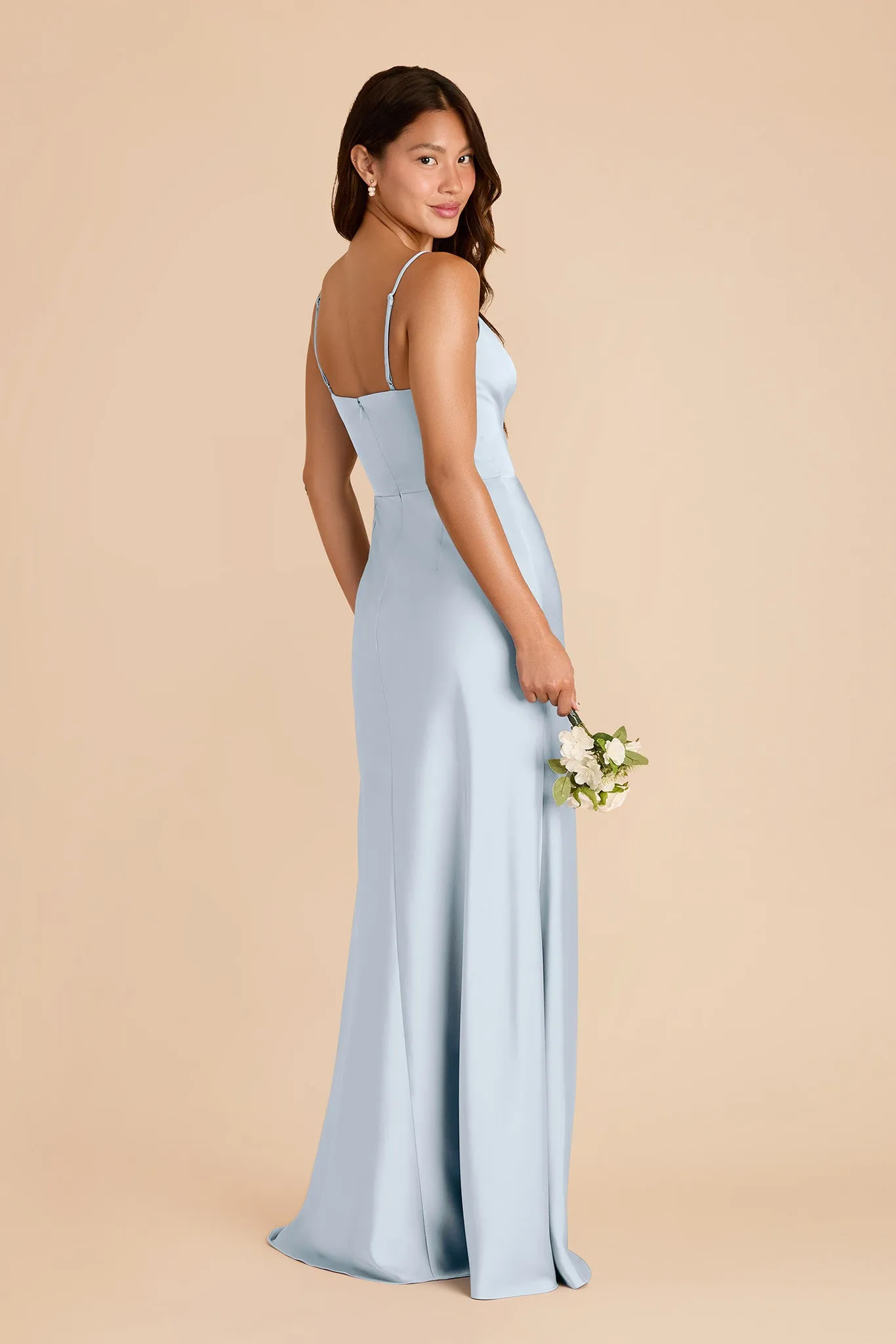 Theresa Matte Satin Dress - Mist Blue sold by Birdy Grey product image thumbnail 4