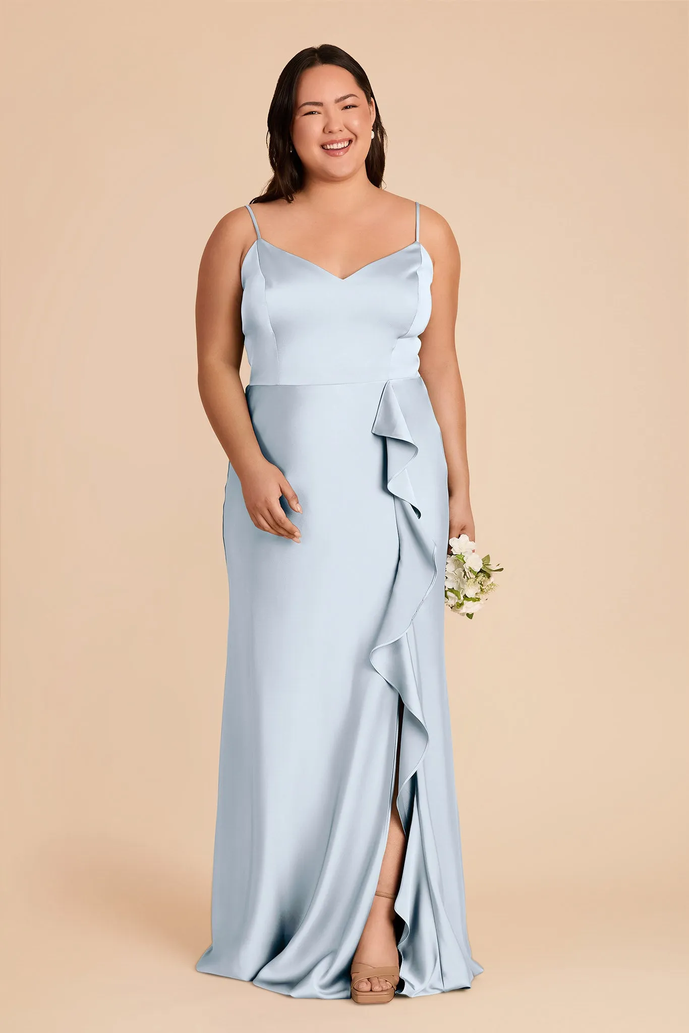Theresa Matte Satin Dress - Mist Blue sold by Birdy Grey product image thumbnail 2