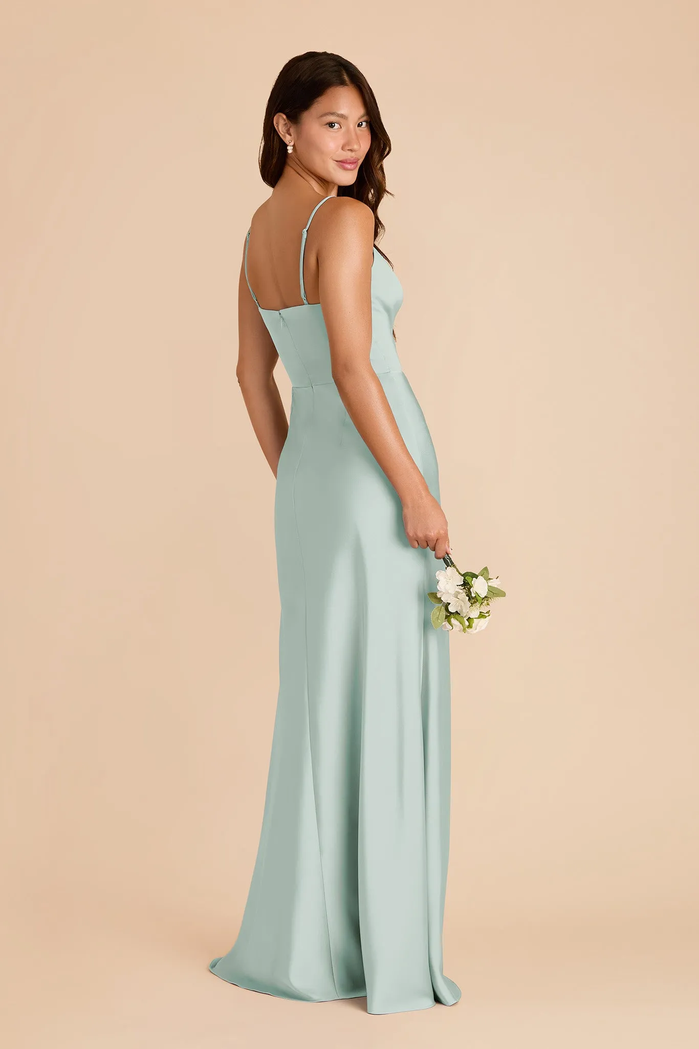 Theresa Matte Satin Dress - Mint sold by Birdy Grey product image thumbnail 4