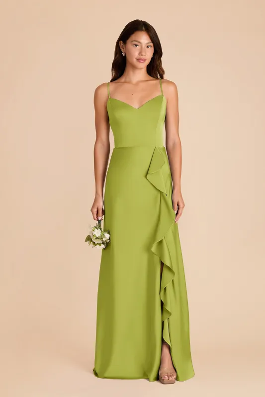 Theresa Matte Satin Dress - Matcha sold by Birdy Grey