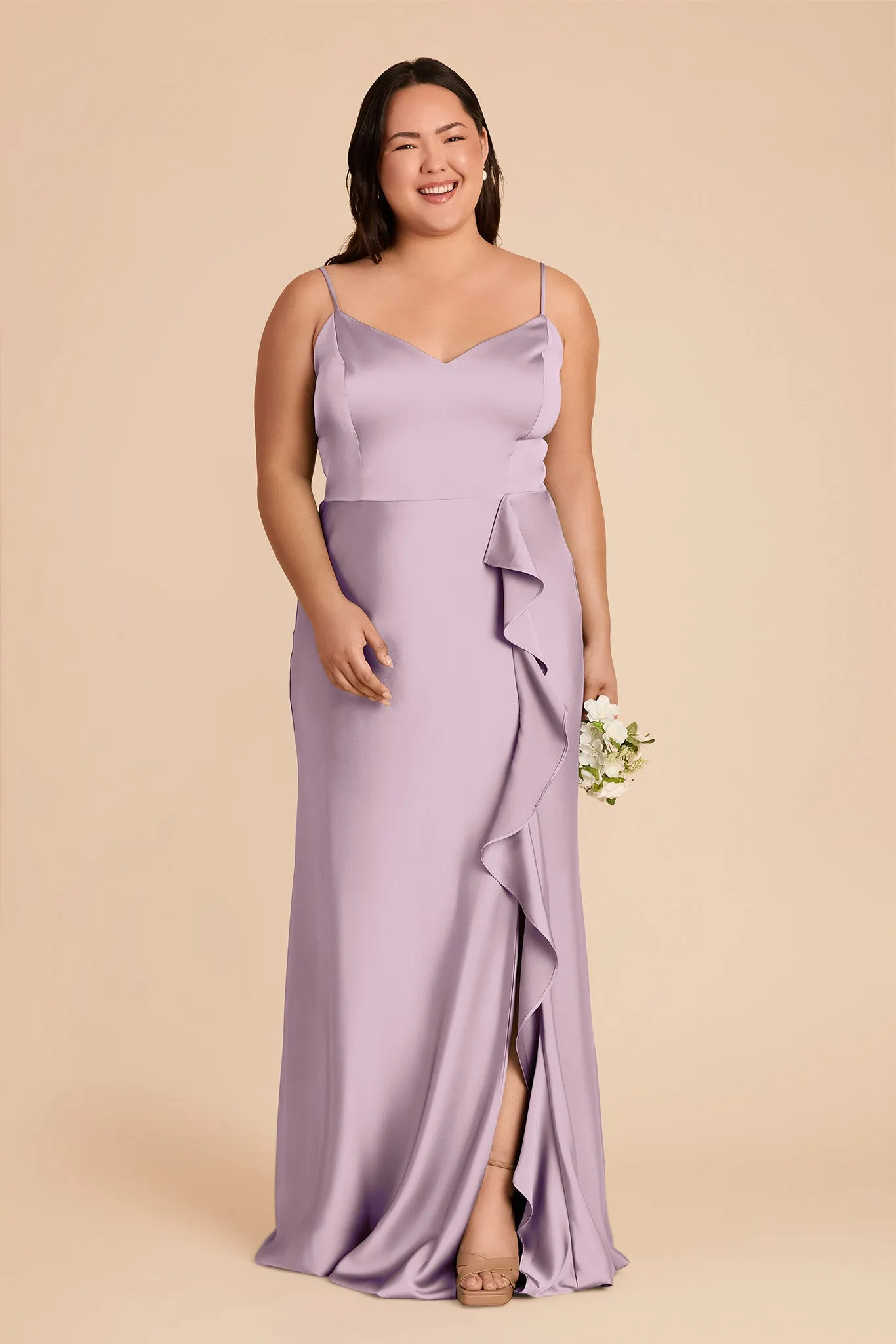 Theresa Matte Satin Dress - Lavender sold by Birdy Grey product image thumbnail 2