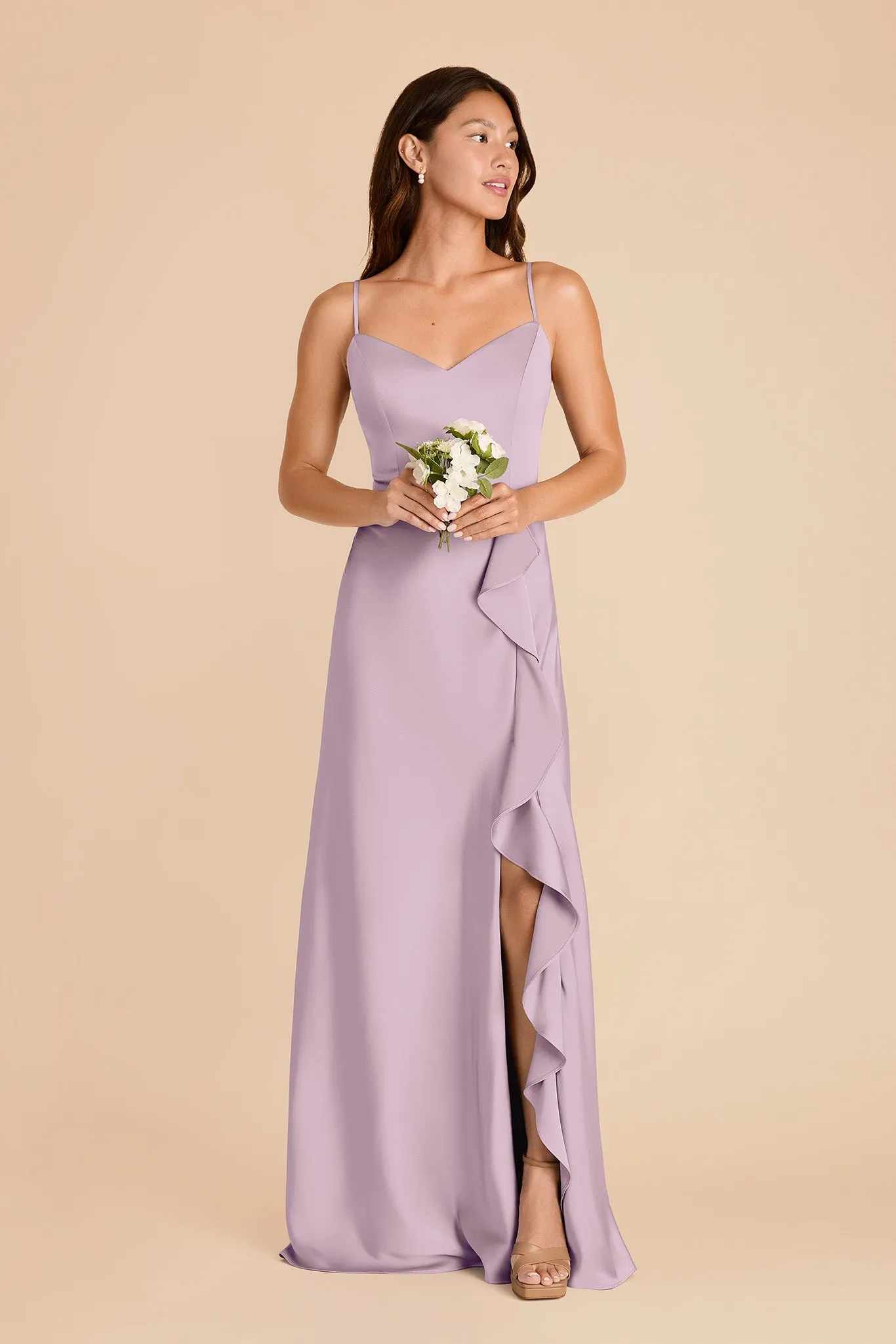 Theresa Matte Satin Dress - Lavender sold by Birdy Grey product image thumbnail 3