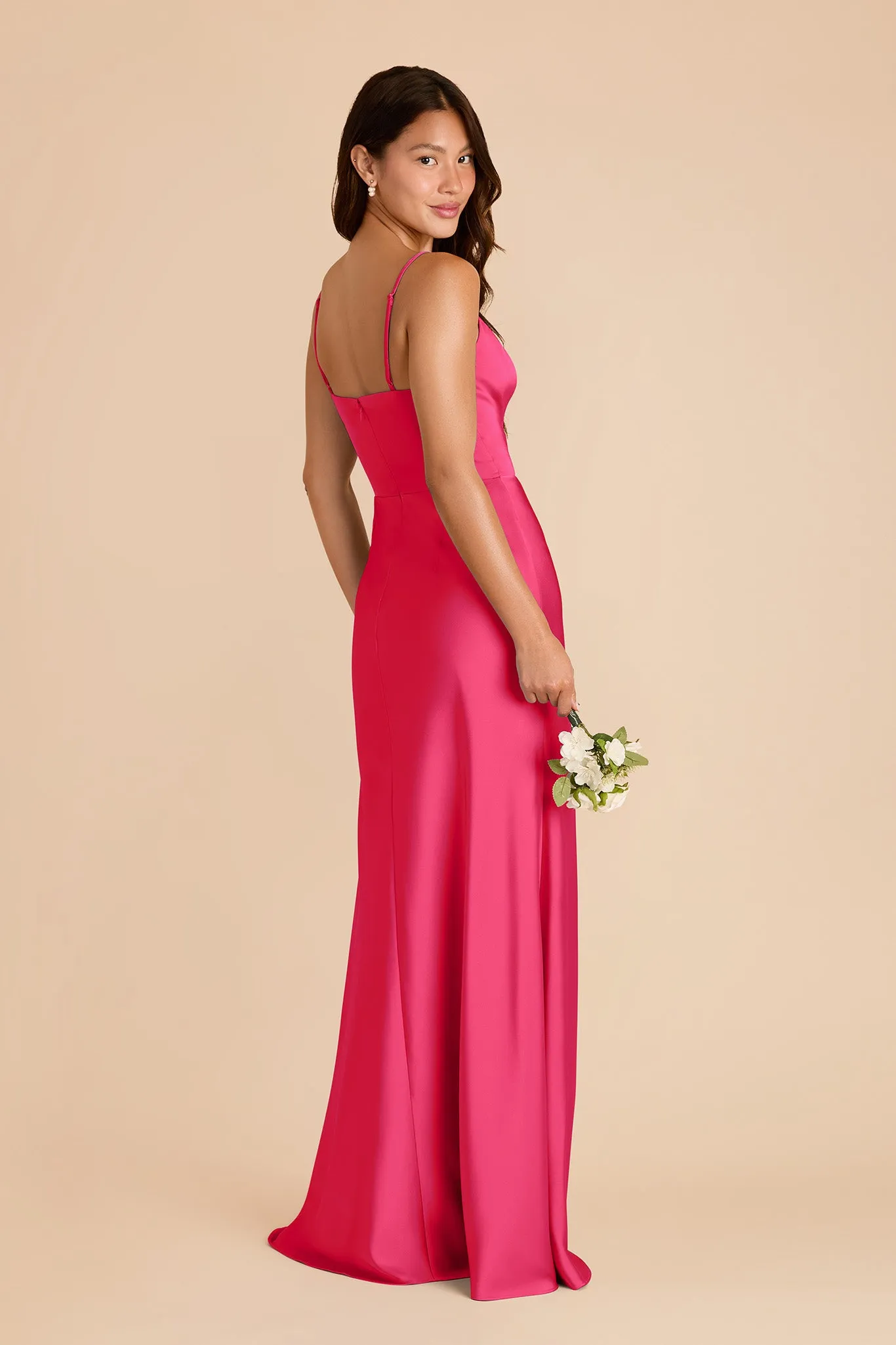 Theresa Matte Satin Dress - Fuchsia sold by Birdy Grey product image thumbnail 4