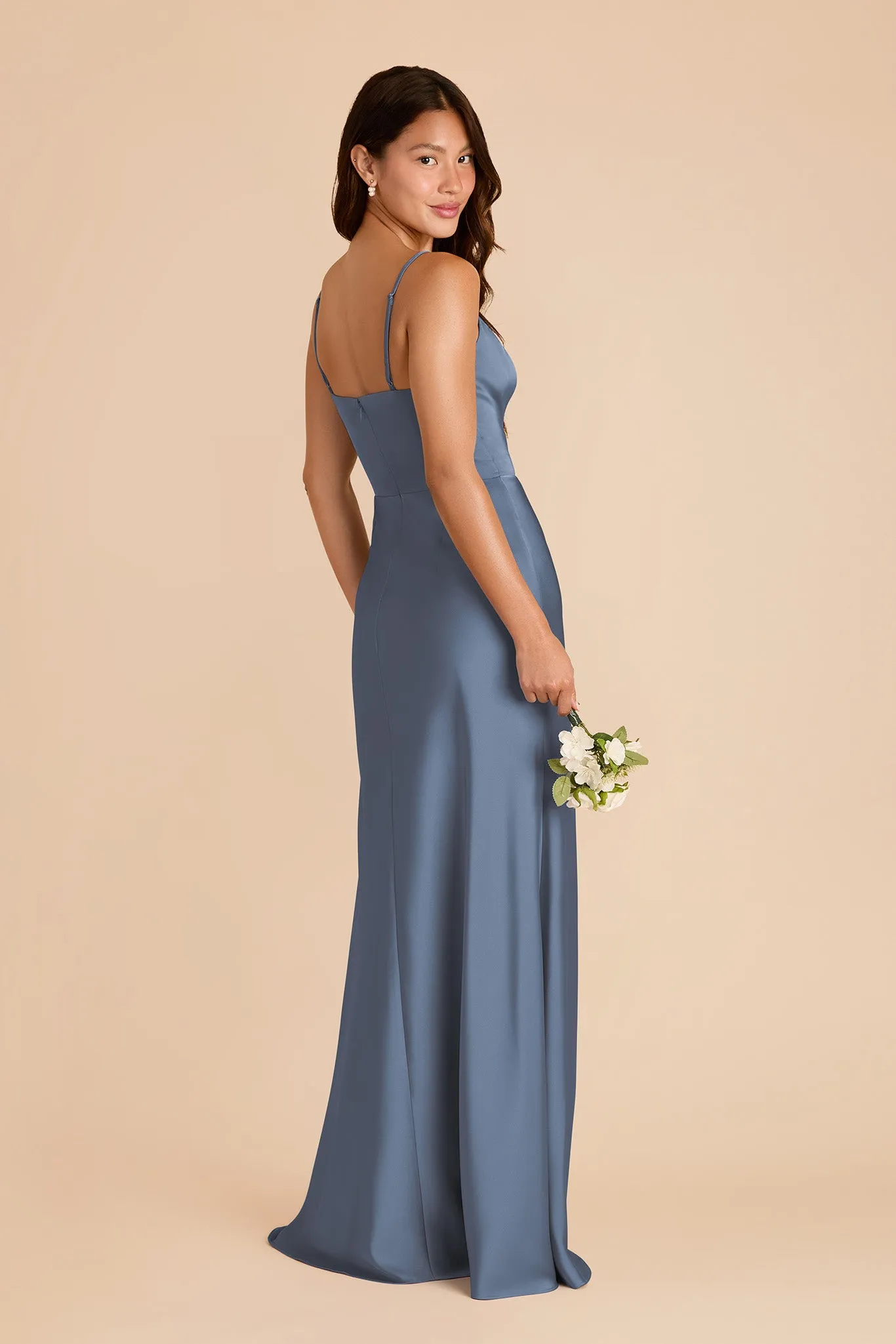 Theresa Matte Satin Dress - French Blue sold by Birdy Grey product image thumbnail 4