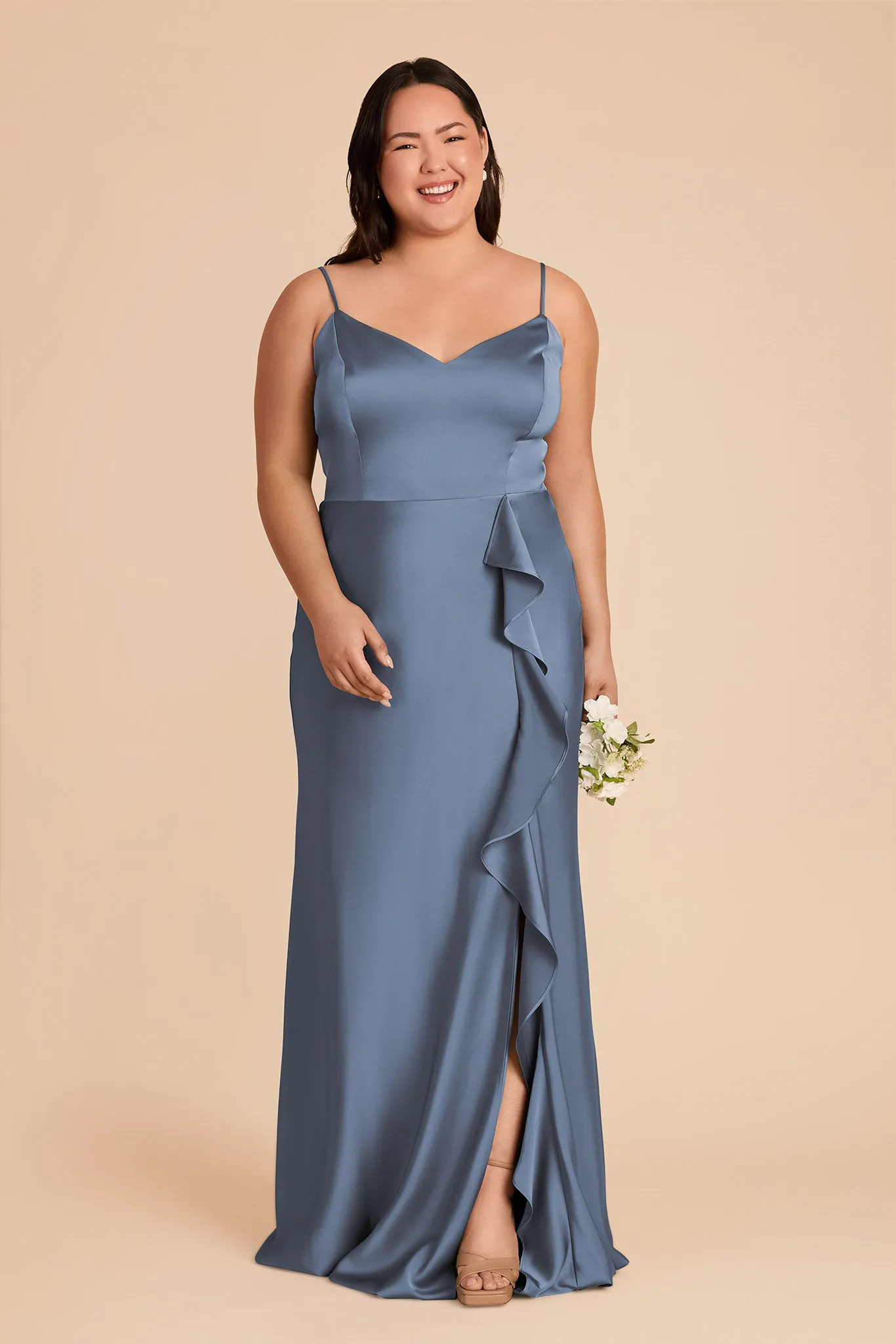 Theresa Matte Satin Dress - French Blue sold by Birdy Grey product image thumbnail 2