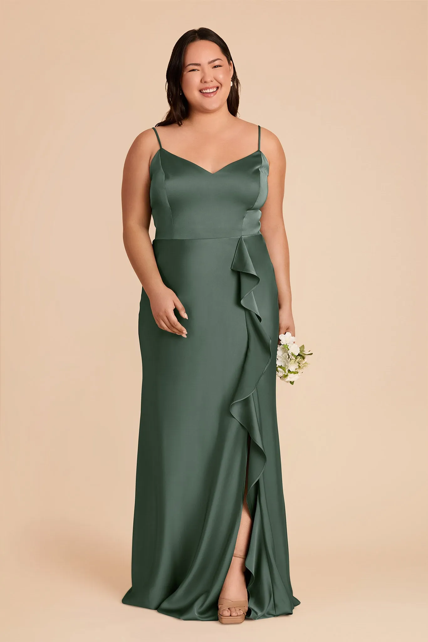 Theresa Matte Satin Dress - Eucalyptus sold by Birdy Grey product image thumbnail 2