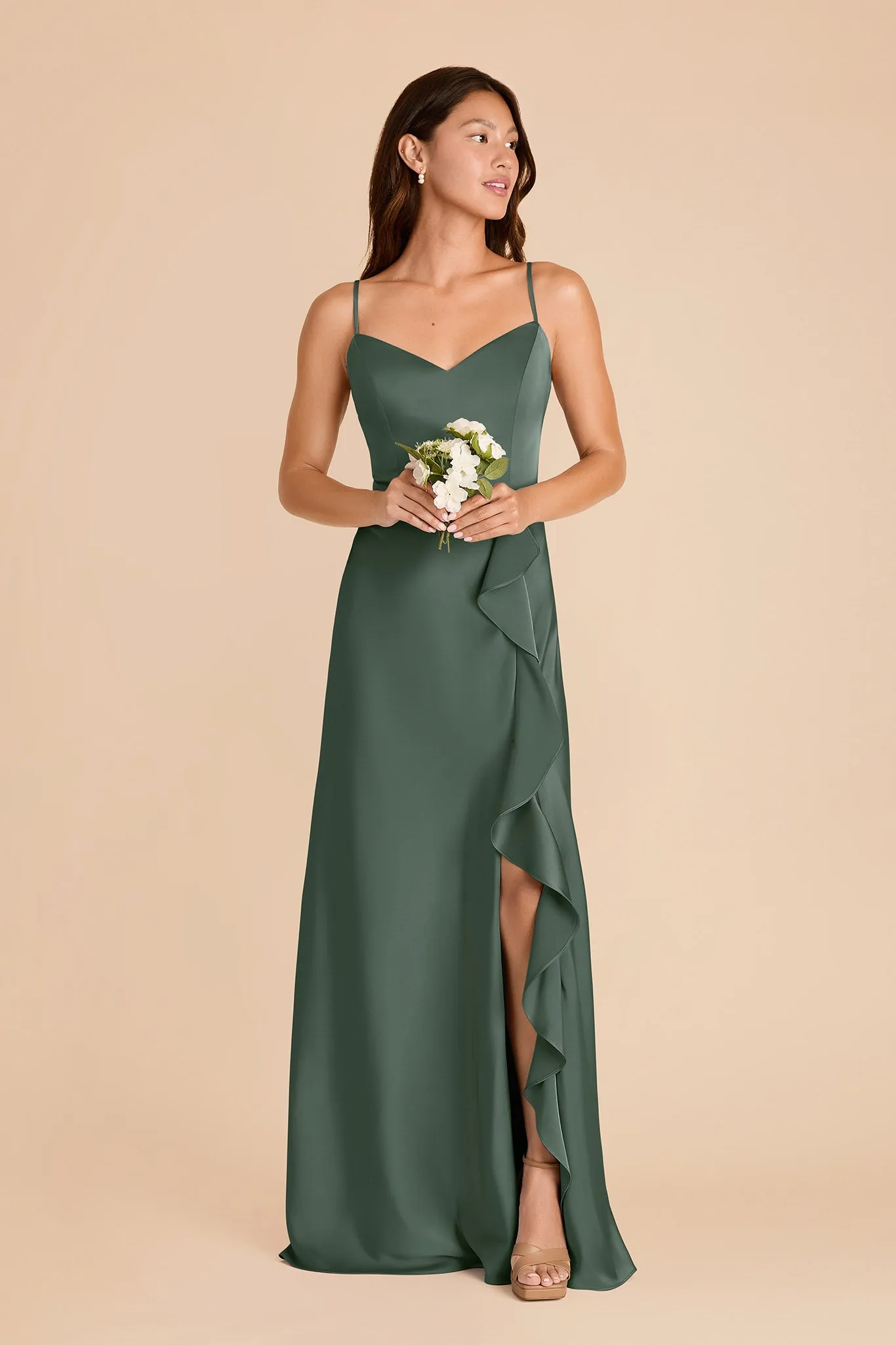 Theresa Matte Satin Dress - Eucalyptus sold by Birdy Grey product image thumbnail 3