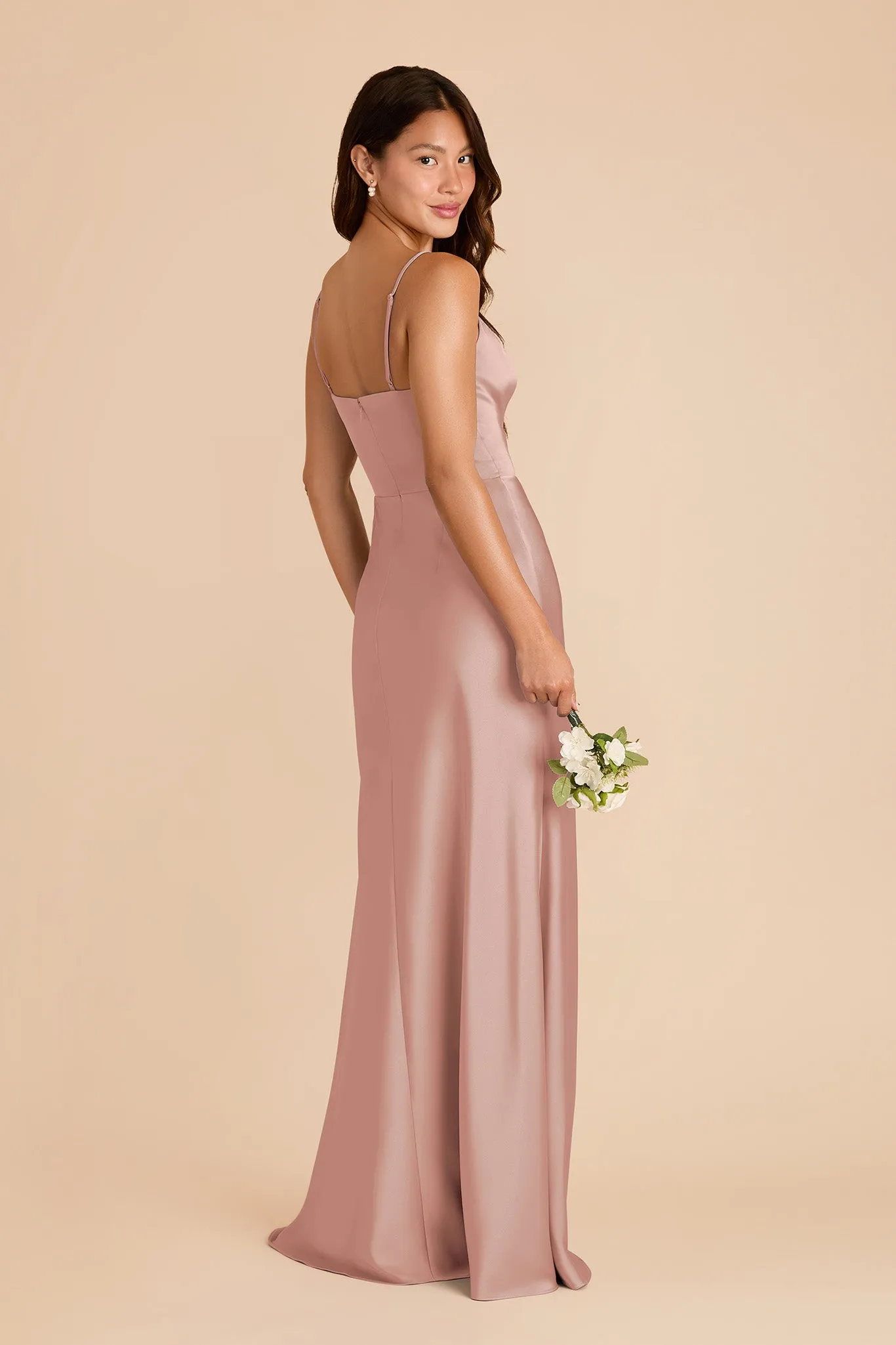 Theresa Matte Satin Dress - English Rose sold by Birdy Grey product image thumbnail 4