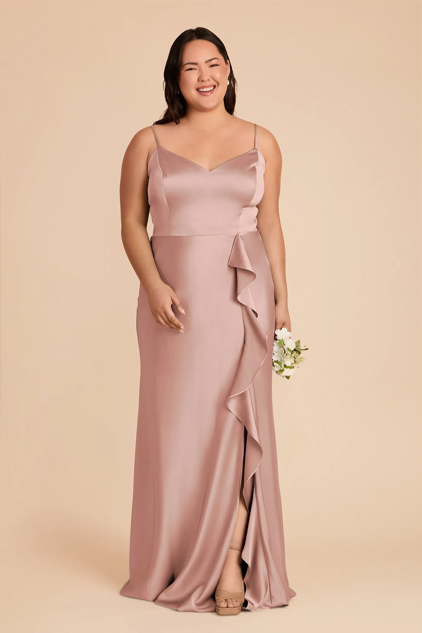 Theresa Matte Satin Dress - English Rose sold by Birdy Grey product image thumbnail 2