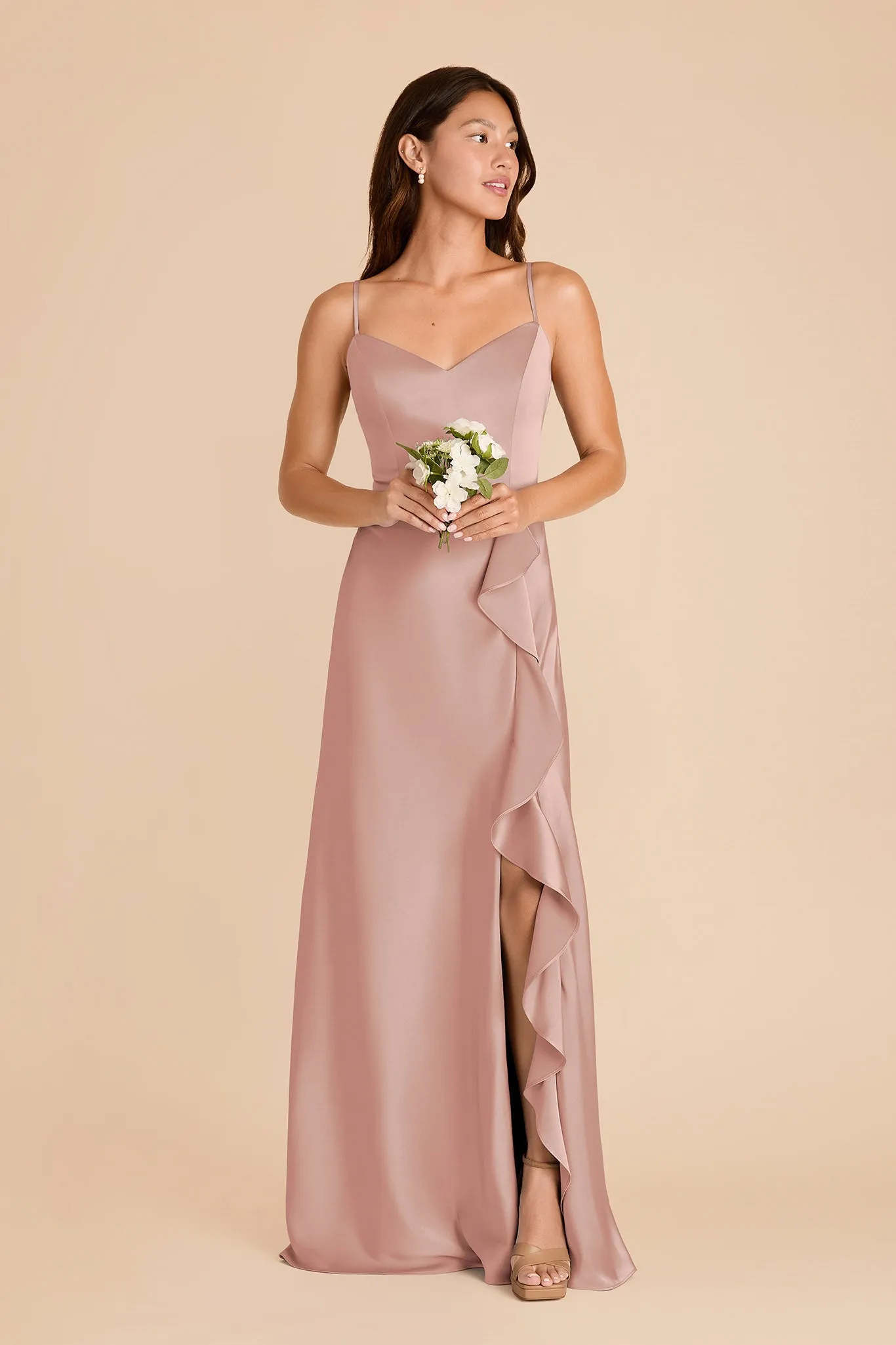 Theresa Matte Satin Dress - English Rose sold by Birdy Grey product image thumbnail 3