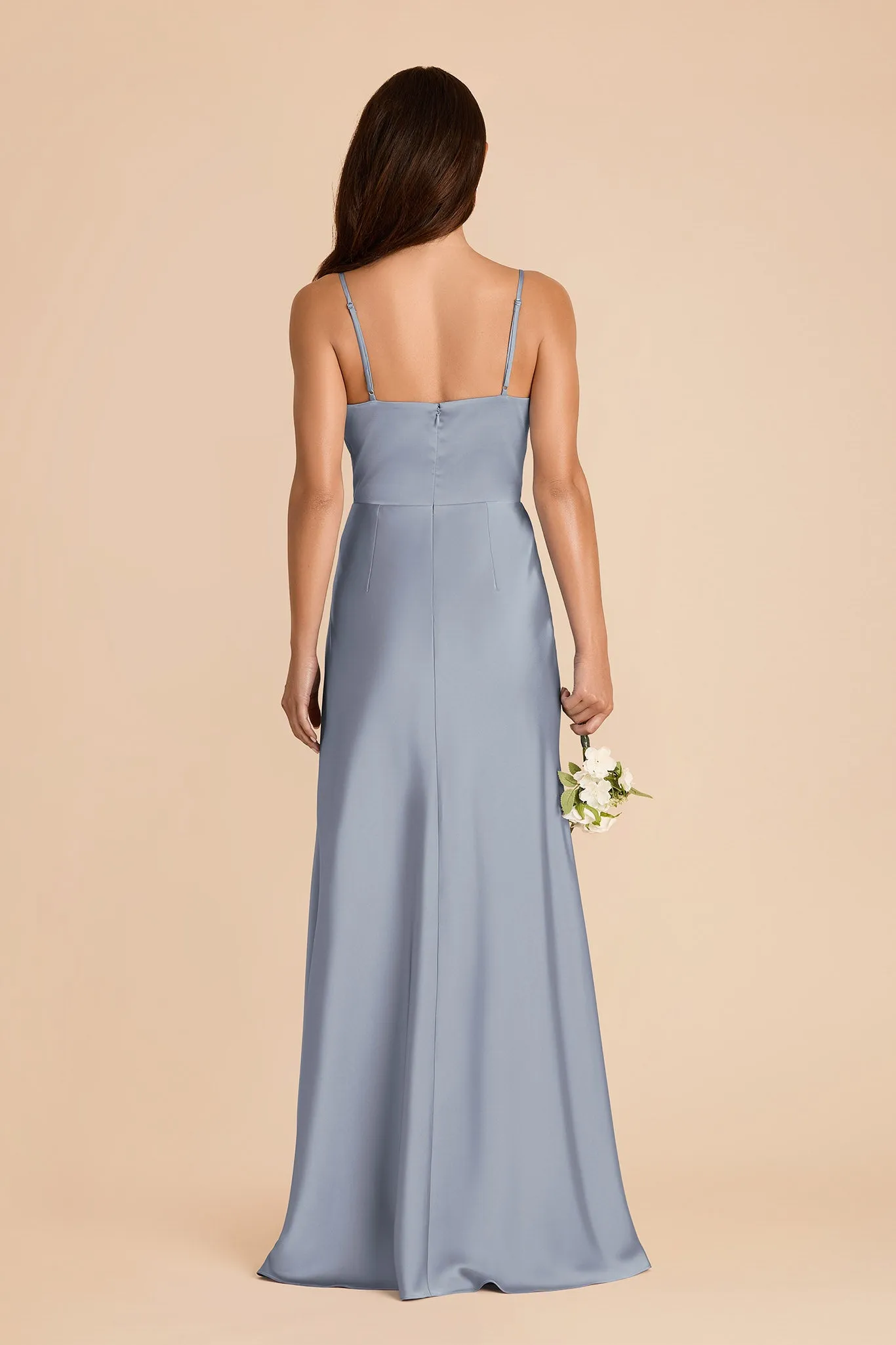 Theresa Matte Satin Dress - Dusty Blue sold by Birdy Grey product image thumbnail 5