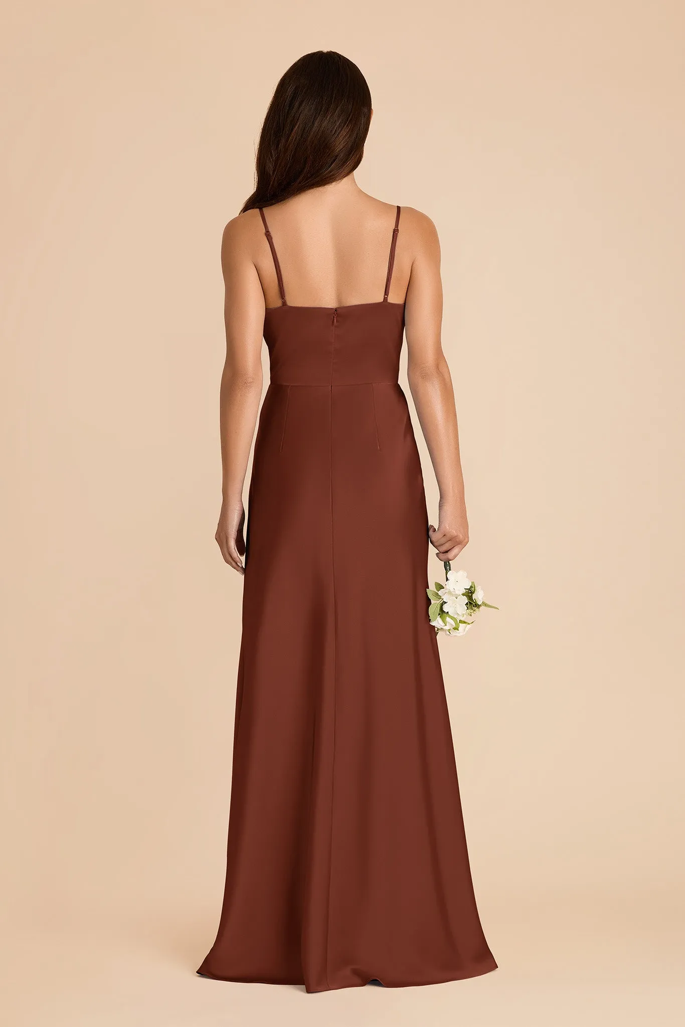 Theresa Matte Satin Dress - Cognac sold by Birdy Grey product image thumbnail 5
