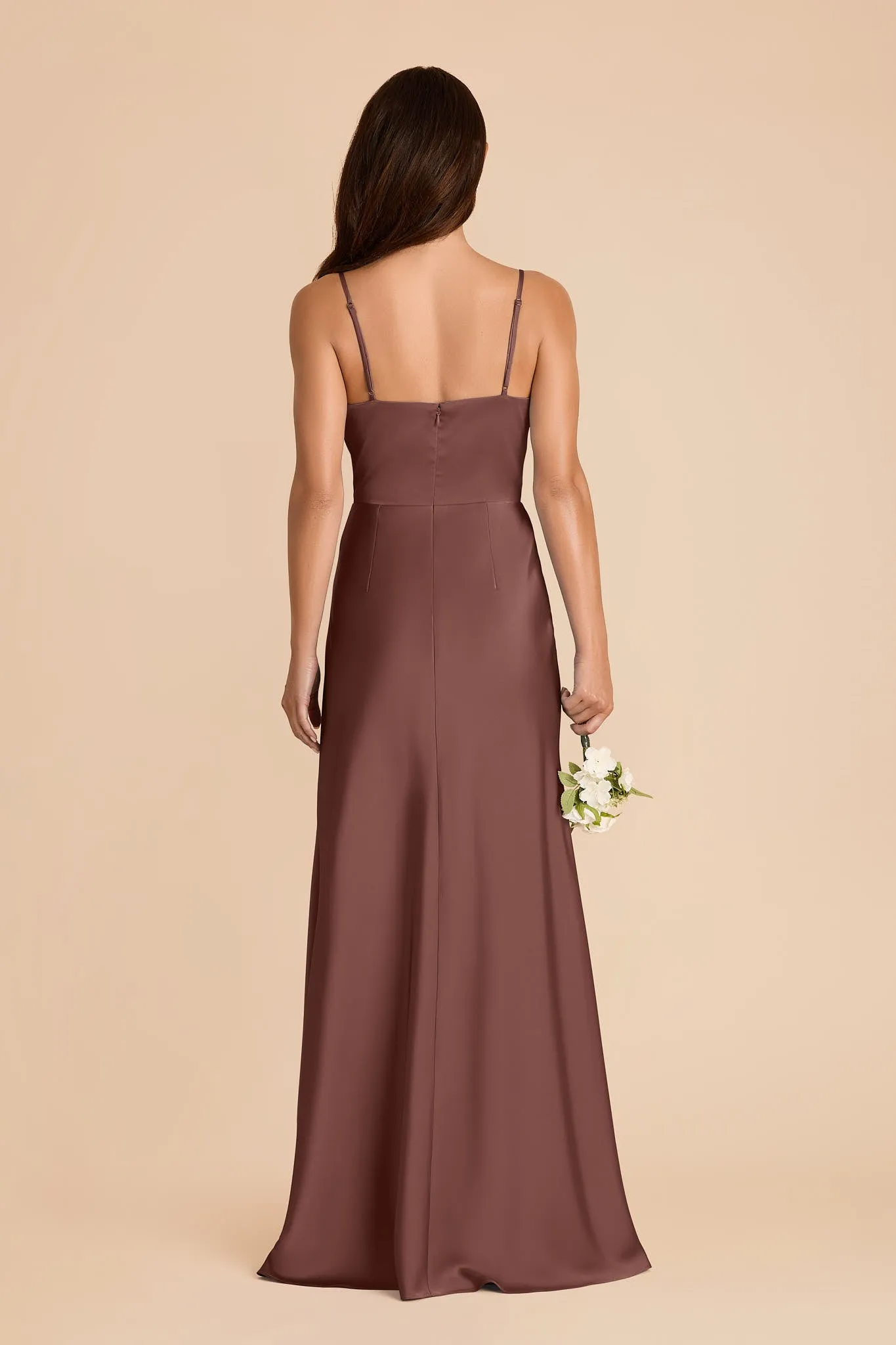 Theresa Matte Satin Dress - Chocolate Brown sold by Birdy Grey product image thumbnail 5
