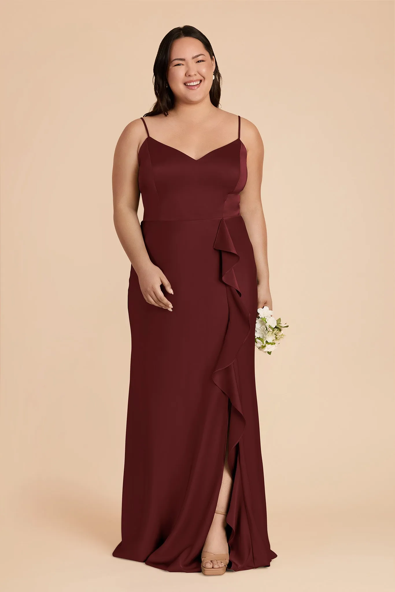 Theresa Matte Satin Dress - Cabernet sold by Birdy Grey product image thumbnail 2