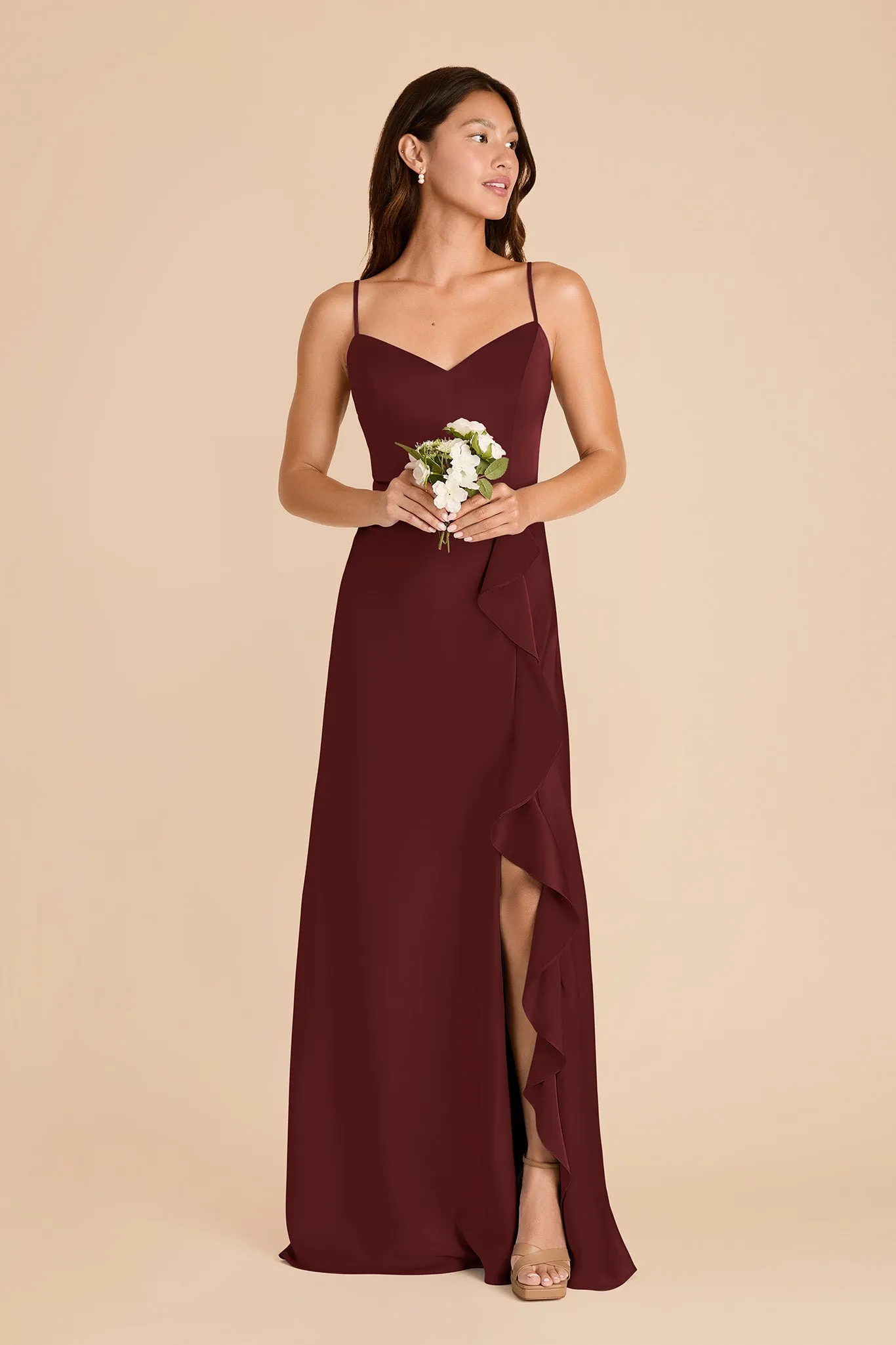 Theresa Matte Satin Dress - Cabernet sold by Birdy Grey product image thumbnail 3