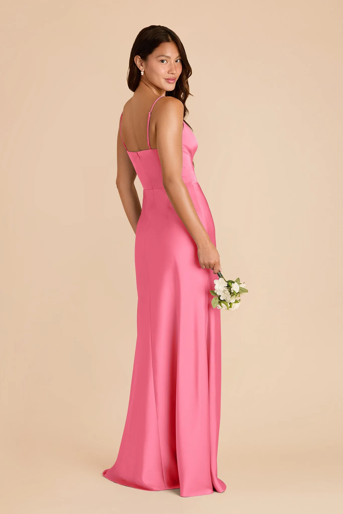Theresa Matte Satin Dress - Bon Bon Pink sold by Birdy Grey product image thumbnail 4