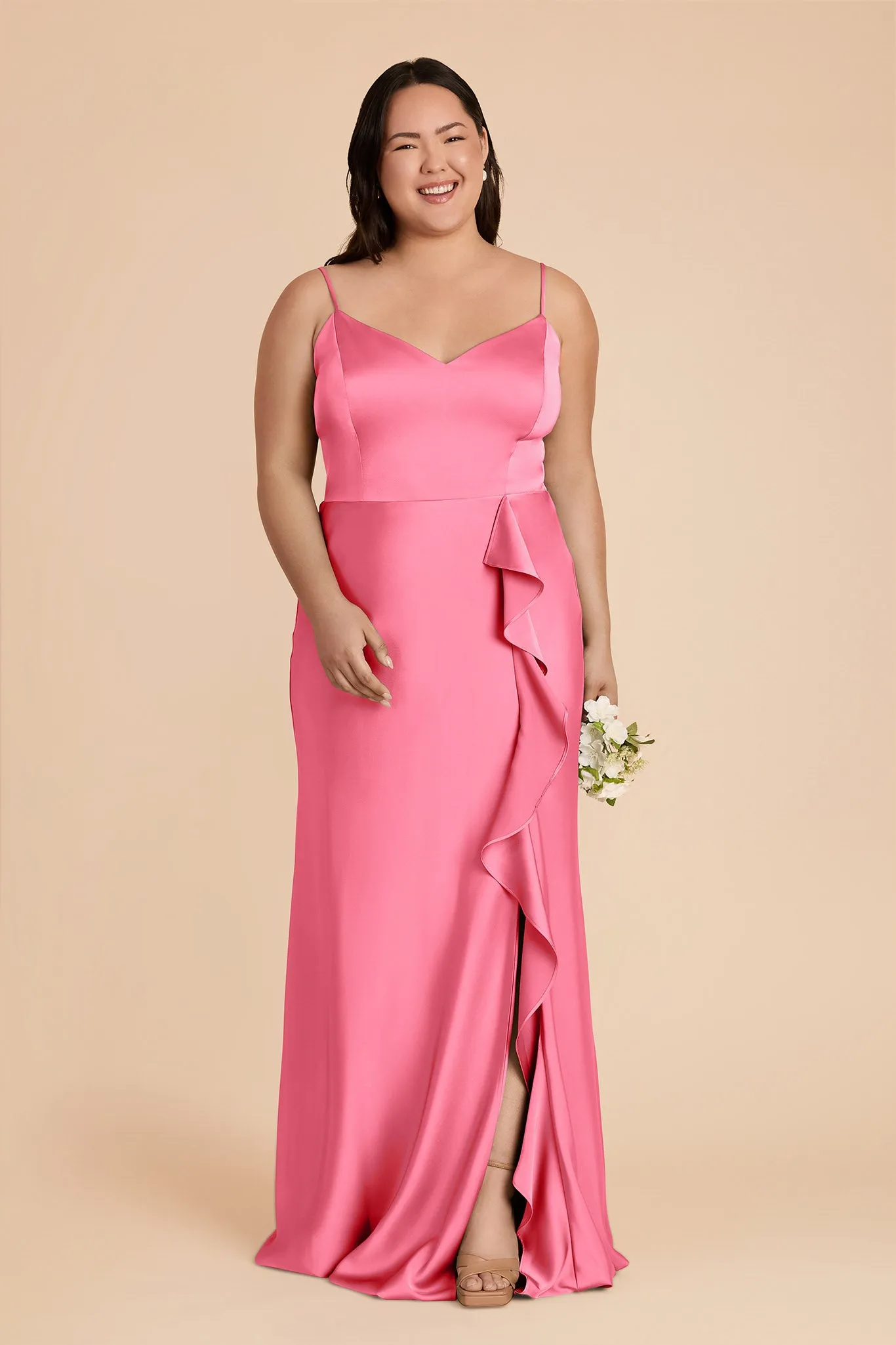 Theresa Matte Satin Dress - Bon Bon Pink sold by Birdy Grey product image thumbnail 2