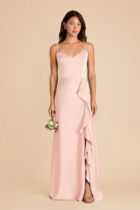 Theresa Matte Satin Dress - Blush Pink sold by Birdy Grey