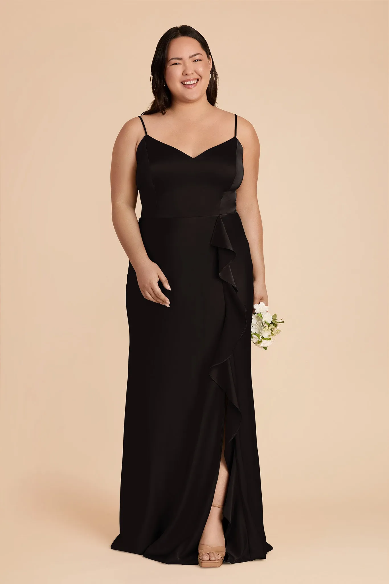 Theresa Matte Satin Dress - Black sold by Birdy Grey product image thumbnail 2