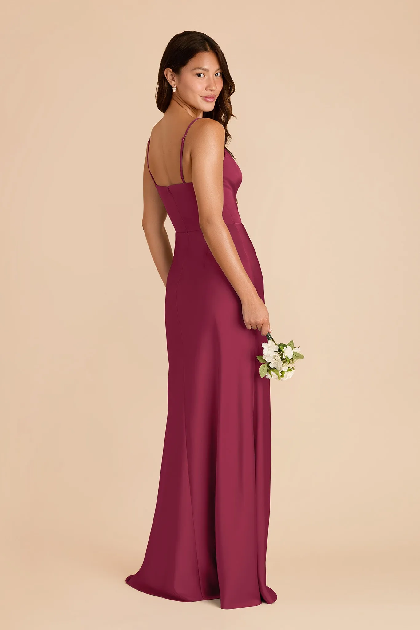 Theresa Matte Satin Dress - Berry sold by Birdy Grey product image thumbnail 4