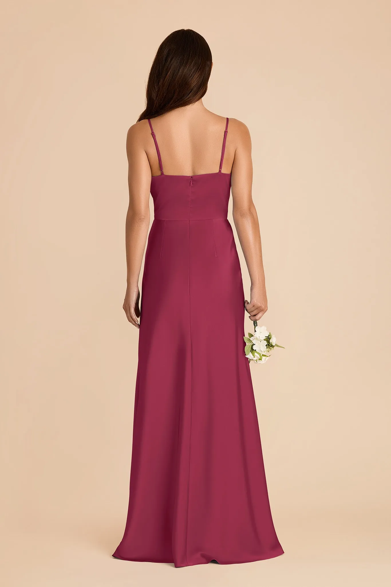 Theresa Matte Satin Dress - Berry sold by Birdy Grey product image thumbnail 5