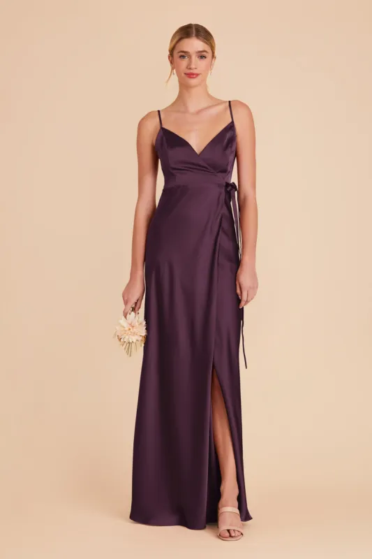 Cindy Matte Satin Dress - Plum sold by Birdy Grey