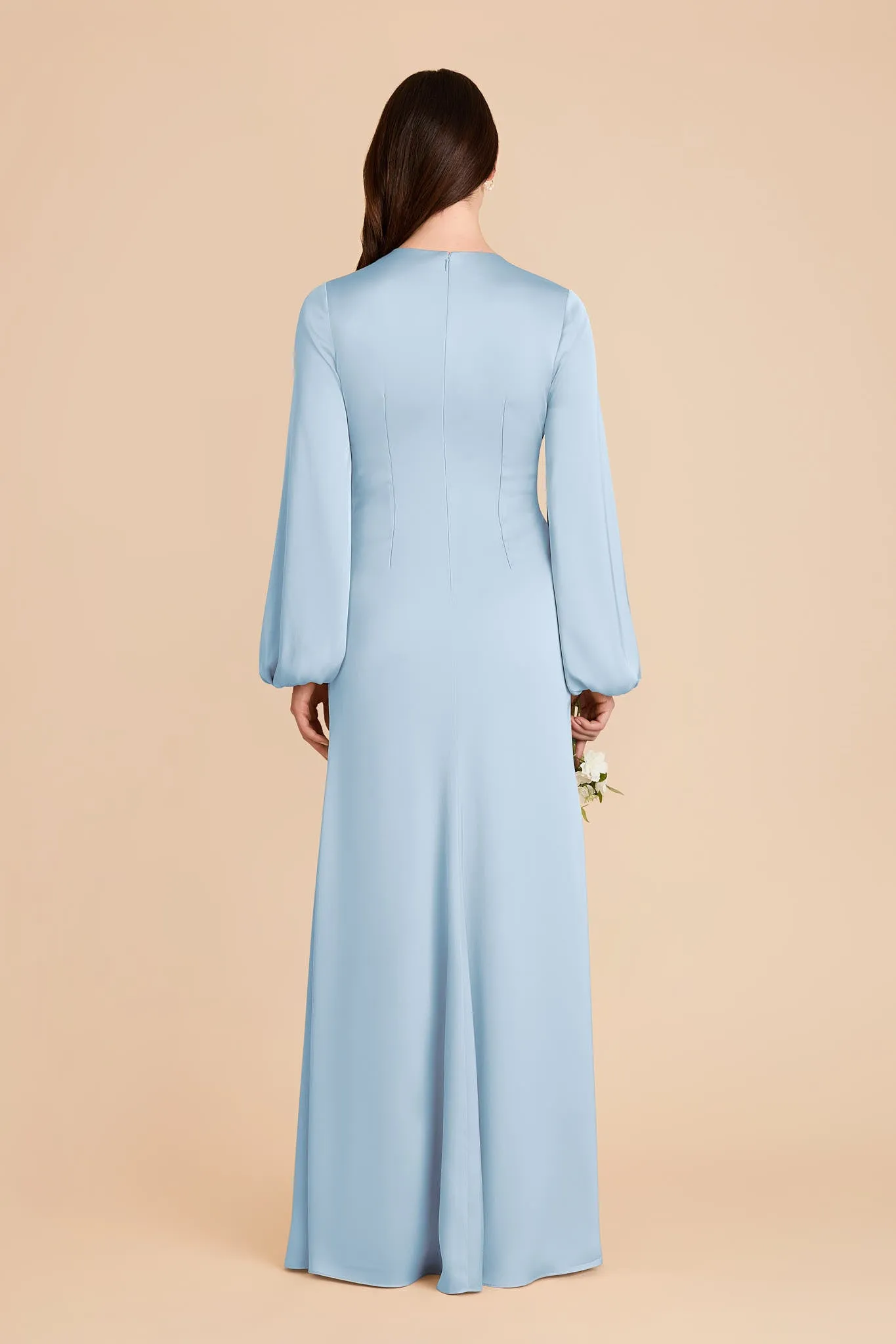 Juniper Matte Satin Dress - Sky Blue sold by Birdy Grey product image thumbnail 5