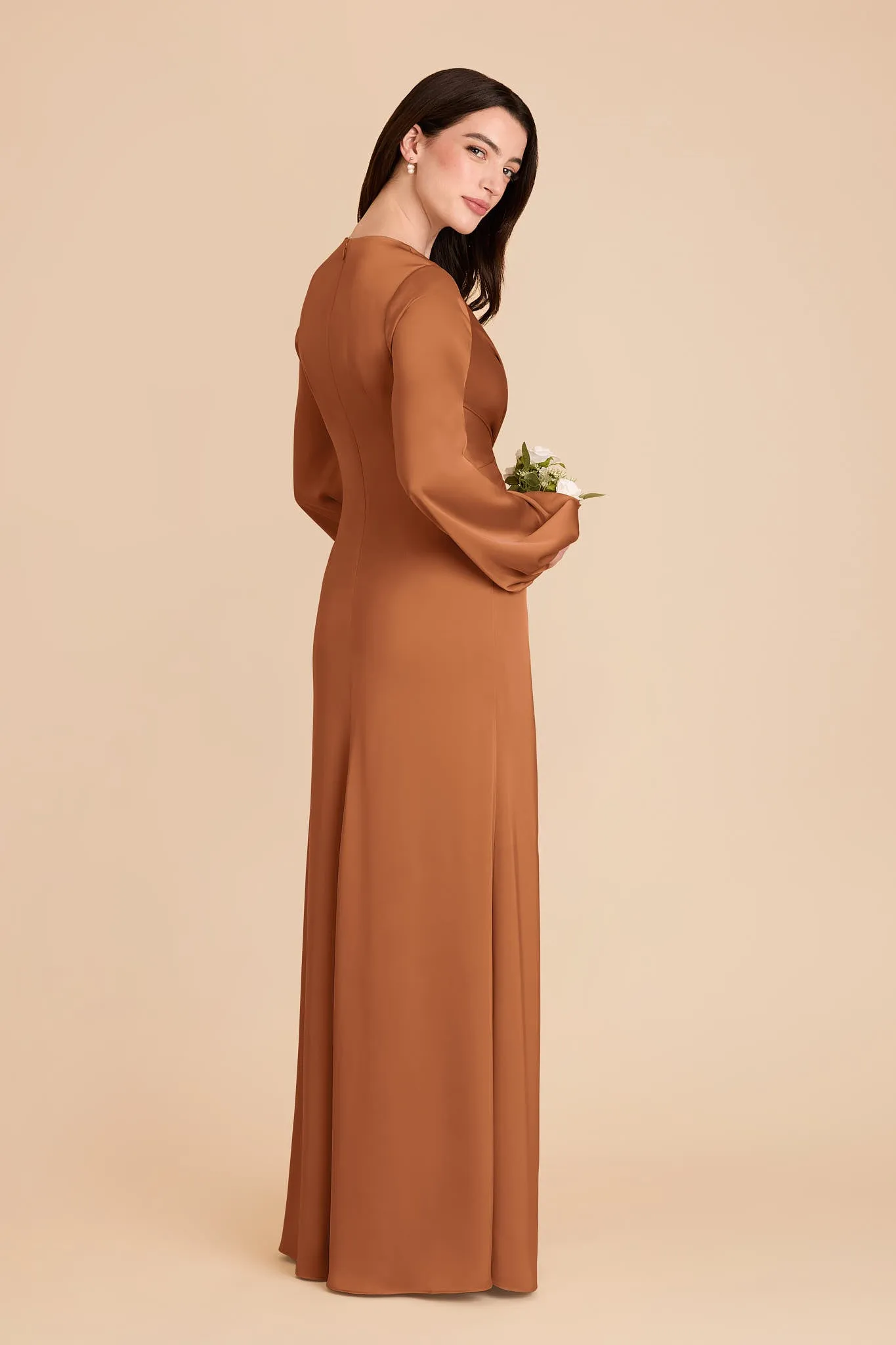 Juniper Matte Satin Dress - Rust sold by Birdy Grey product image thumbnail 4