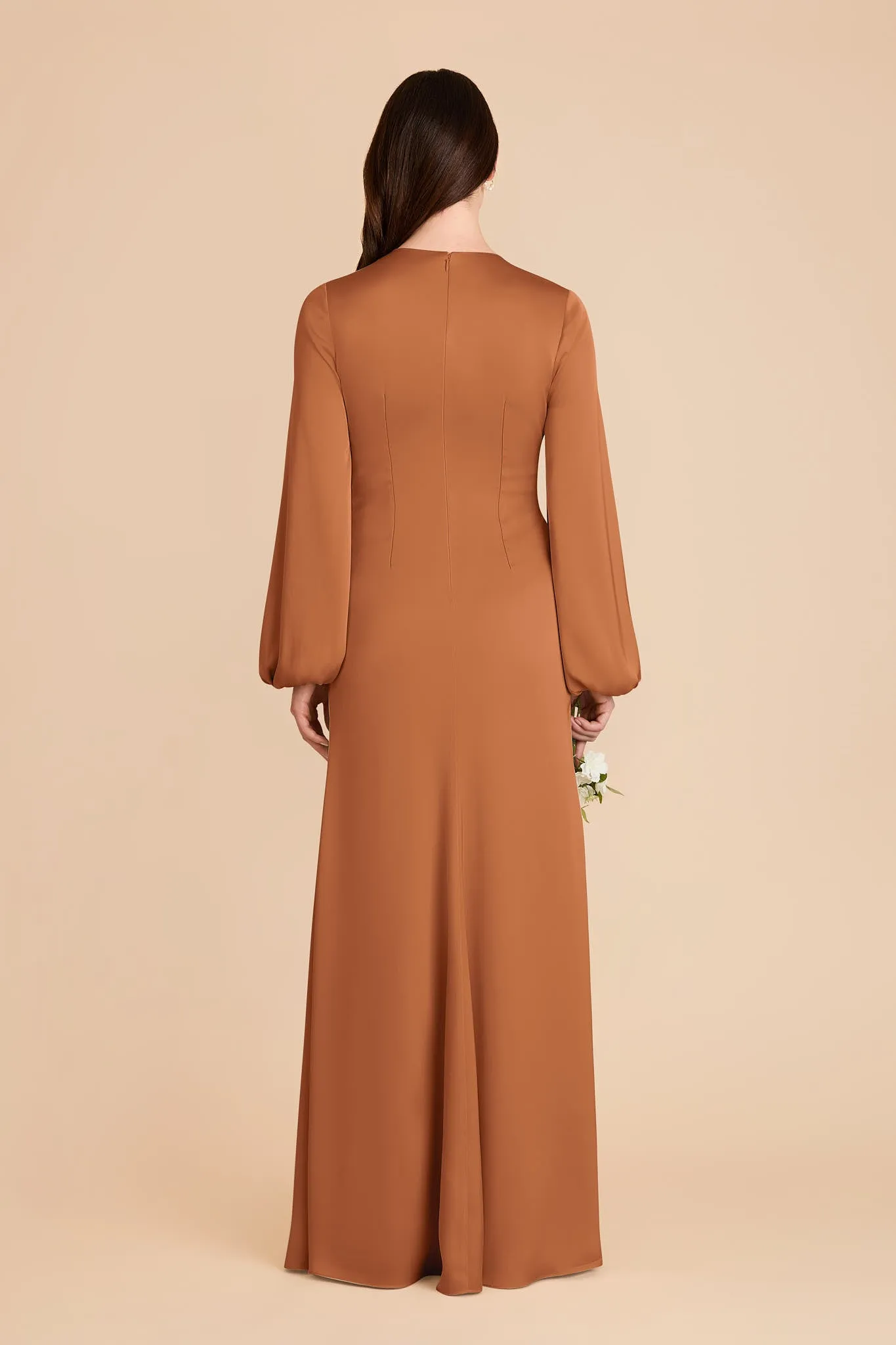 Juniper Matte Satin Dress - Rust sold by Birdy Grey product image thumbnail 5