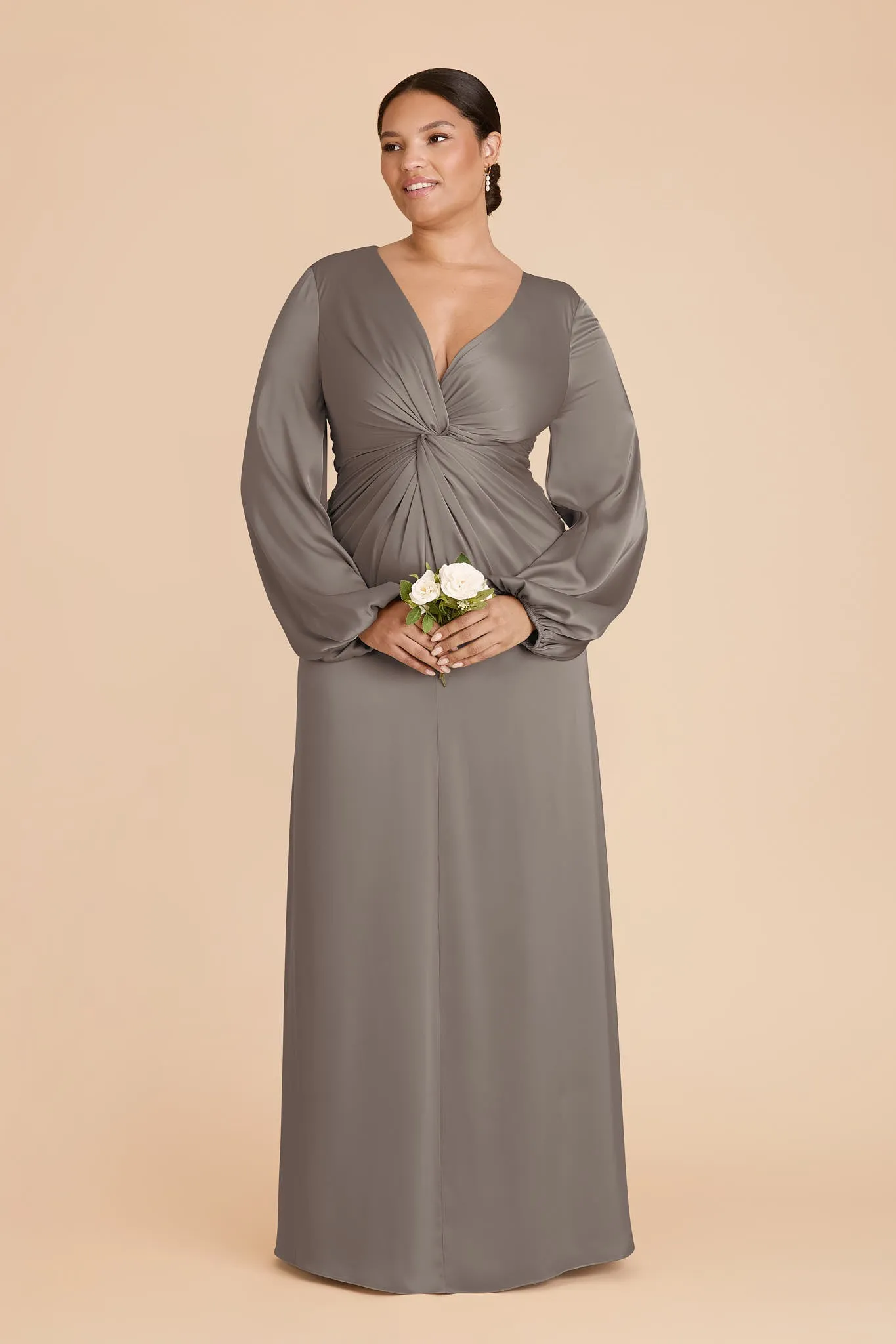 Juniper Matte Satin Dress - Quartz sold by Birdy Grey product image thumbnail 2