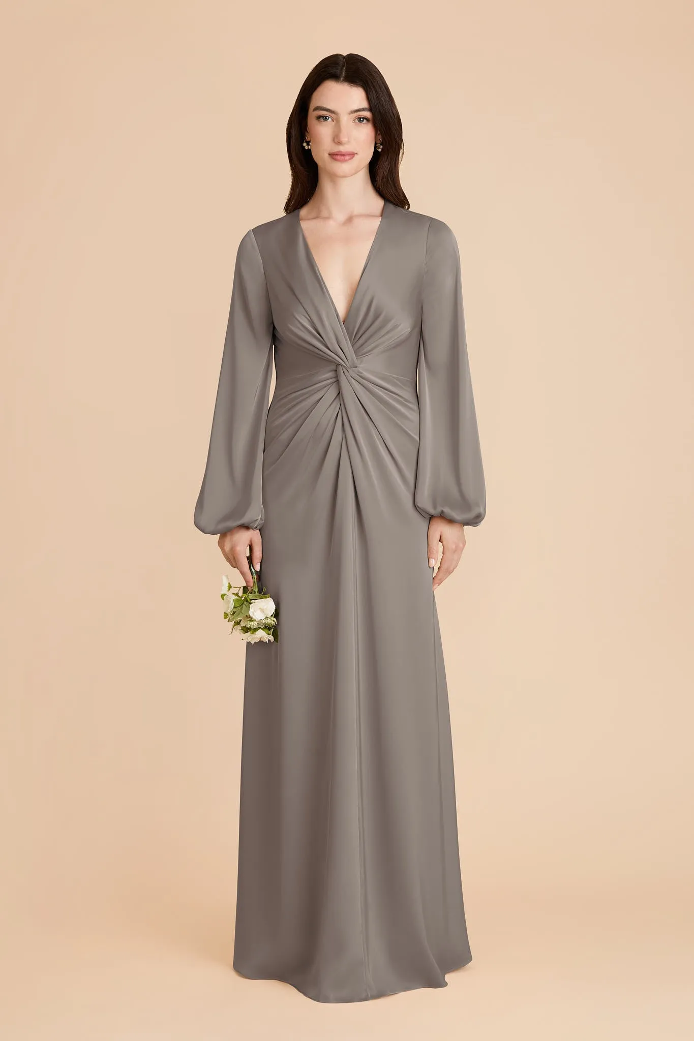 Juniper Matte Satin Dress - Quartz sold by Birdy Grey