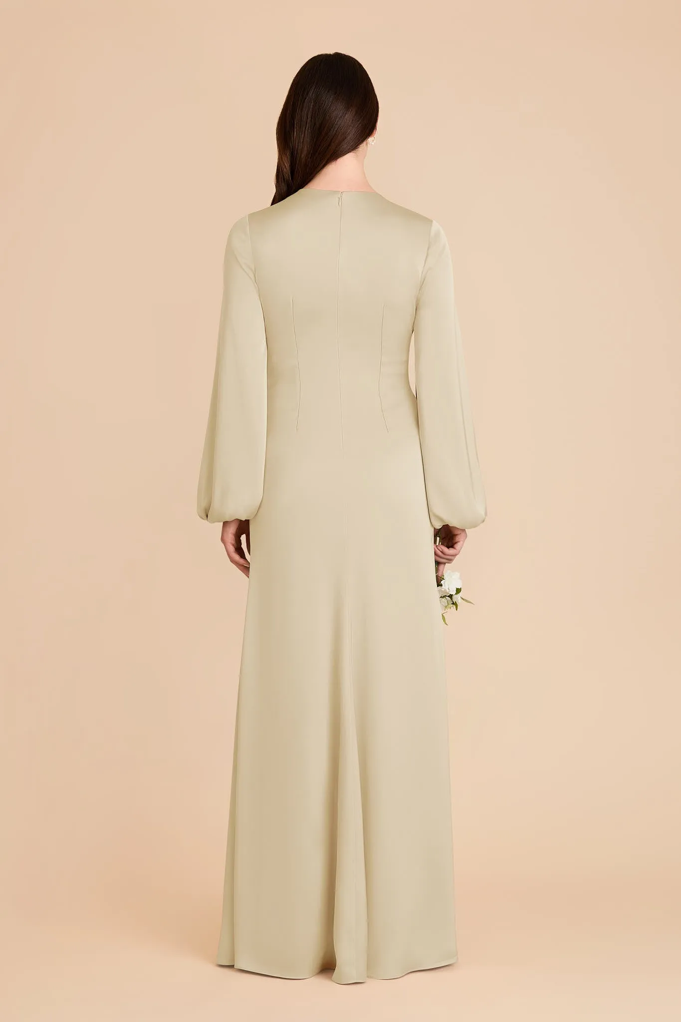 Juniper Matte Satin Dress - Prosecco sold by Birdy Grey product image thumbnail 5