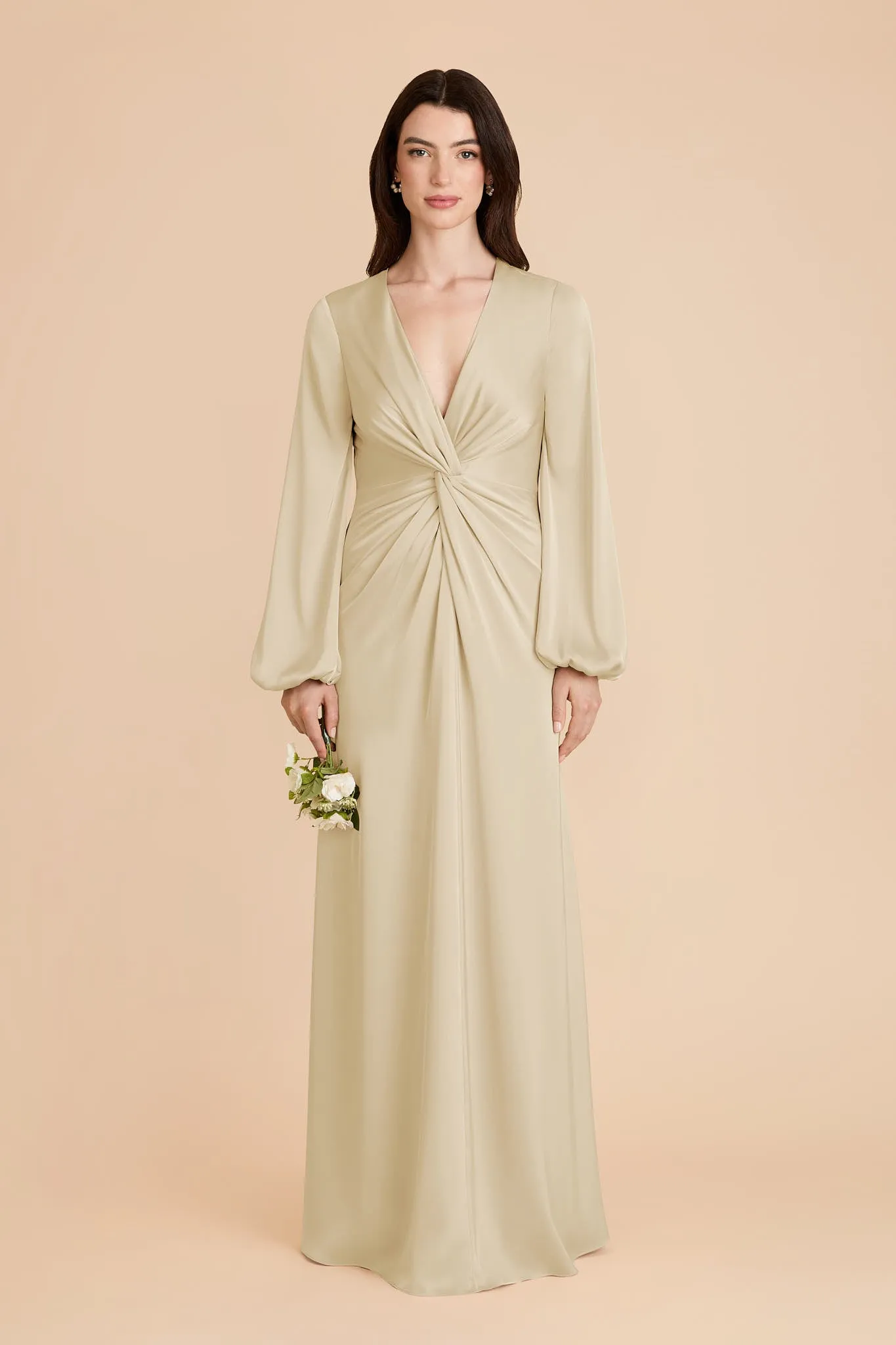Juniper Matte Satin Dress - Prosecco sold by Birdy Grey product image thumbnail 3