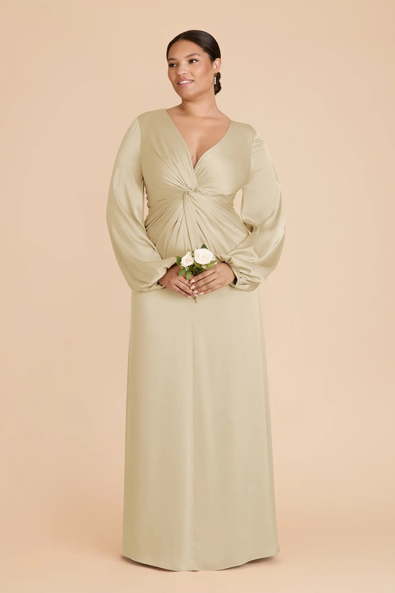 Juniper Matte Satin Dress - Prosecco sold by Birdy Grey product image thumbnail 2
