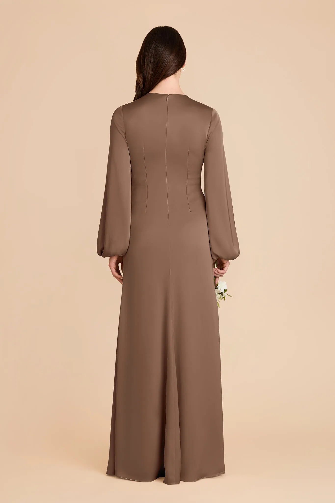 Juniper Matte Satin Dress - Mocha sold by Birdy Grey product image thumbnail 5