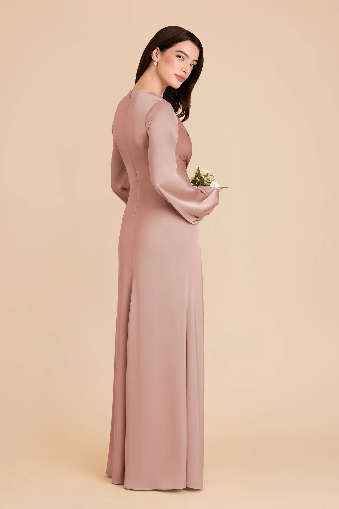Juniper Matte Satin Dress - English Rose sold by Birdy Grey product image thumbnail 4