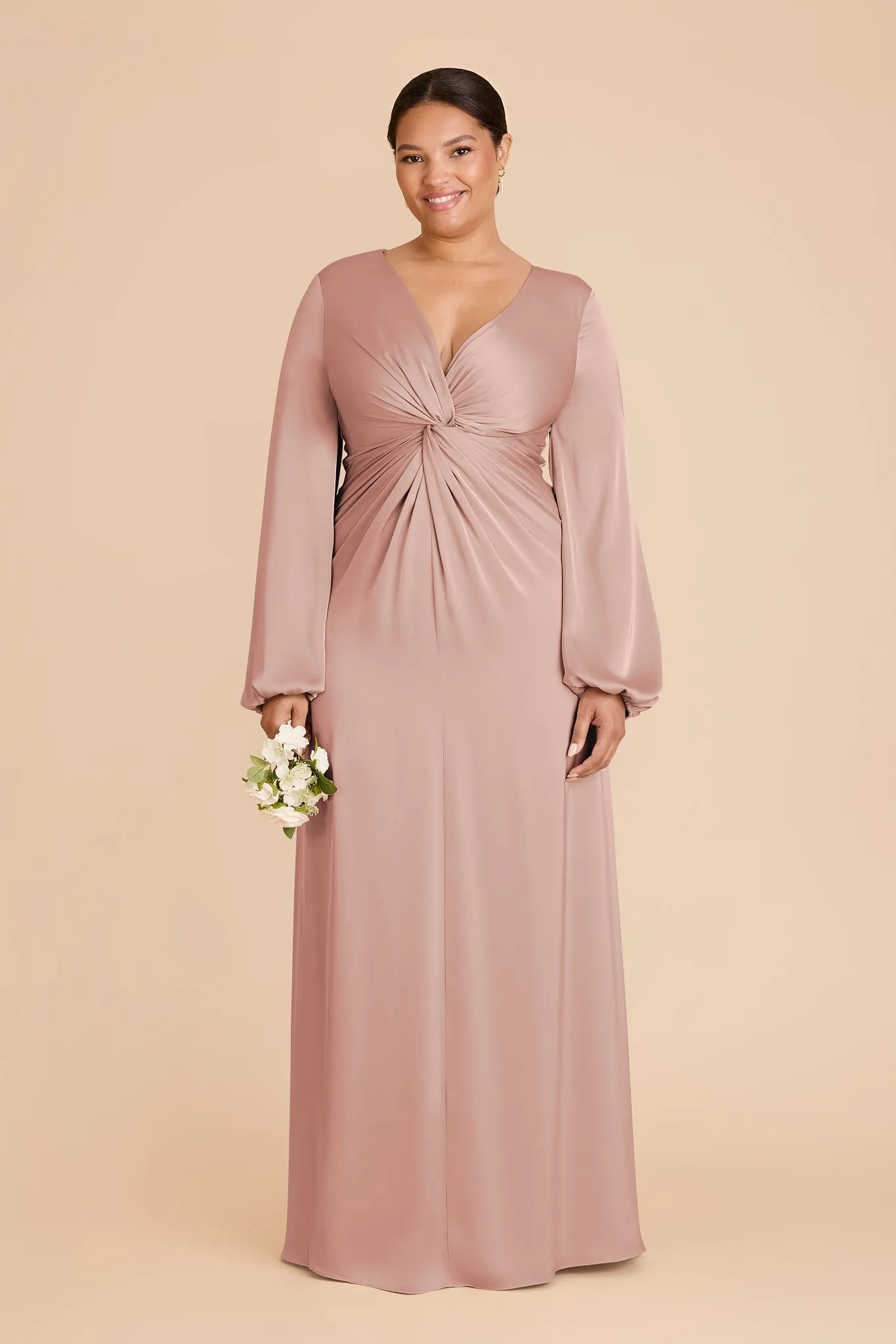 Juniper Matte Satin Dress - English Rose sold by Birdy Grey product image thumbnail 2