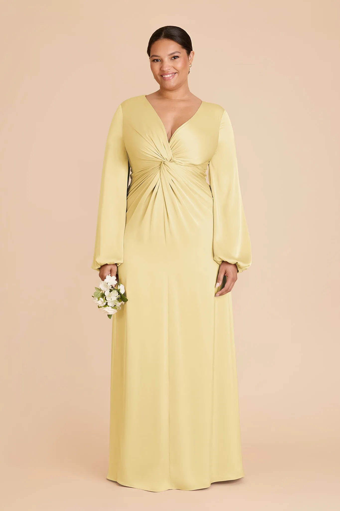 Juniper Matte Satin Dress - Lemon Sorbet sold by Birdy Grey product image thumbnail 2