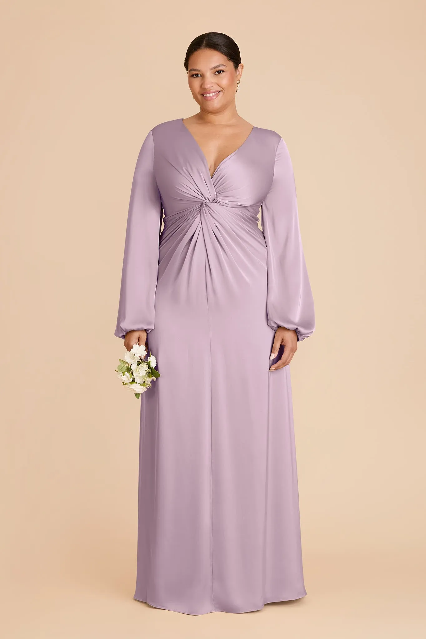 Juniper Matte Satin Dress - Lavender sold by Birdy Grey product image thumbnail 2