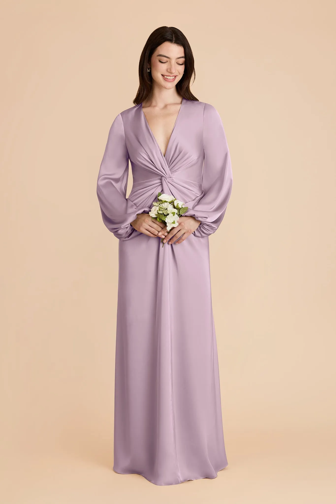 Juniper Matte Satin Dress - Lavender sold by Birdy Grey product image thumbnail 3