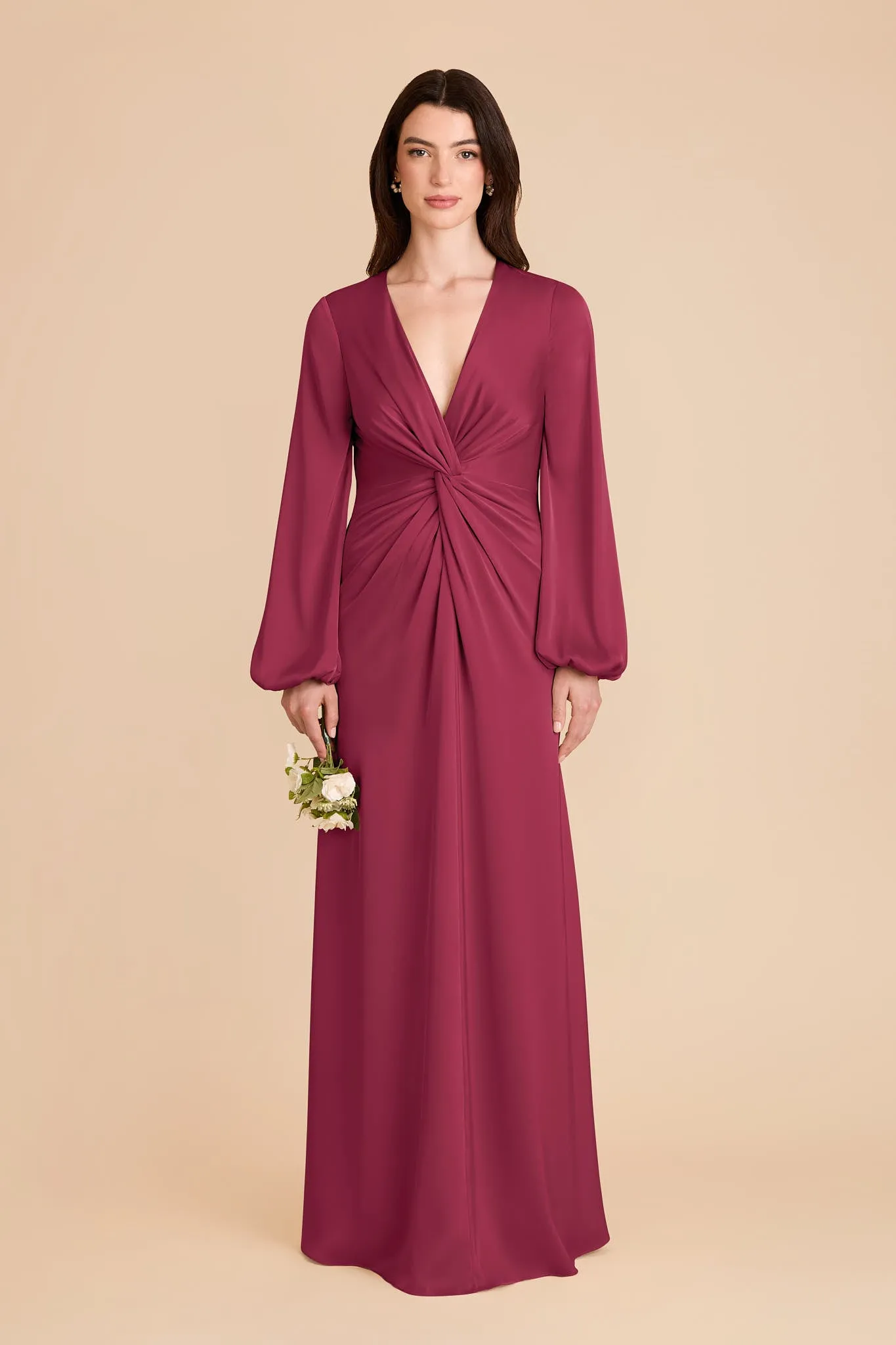 Juniper Matte Satin Dress - Berry sold by Birdy Grey