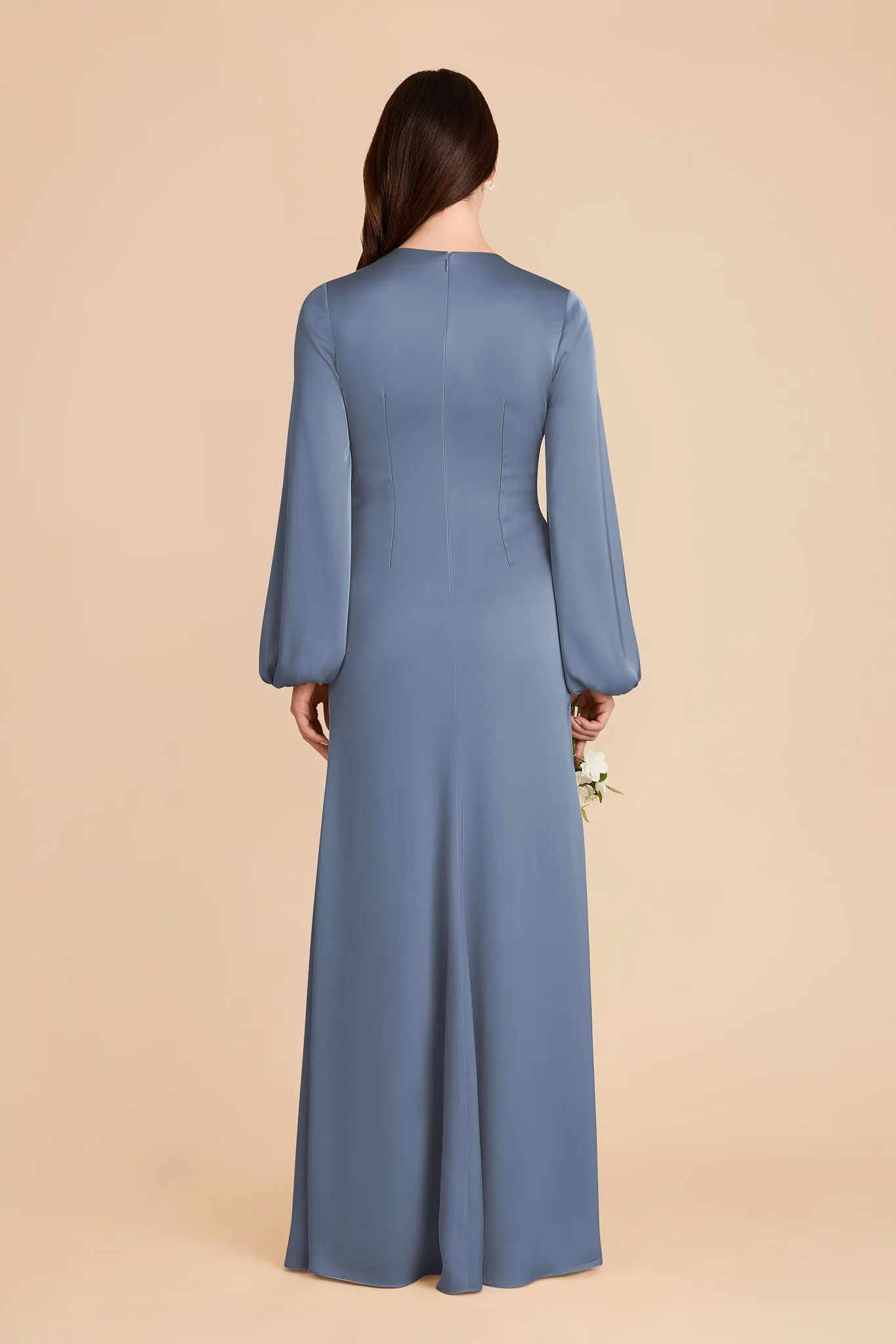 Juniper Matte Satin Dress - French Blue sold by Birdy Grey product image thumbnail 5