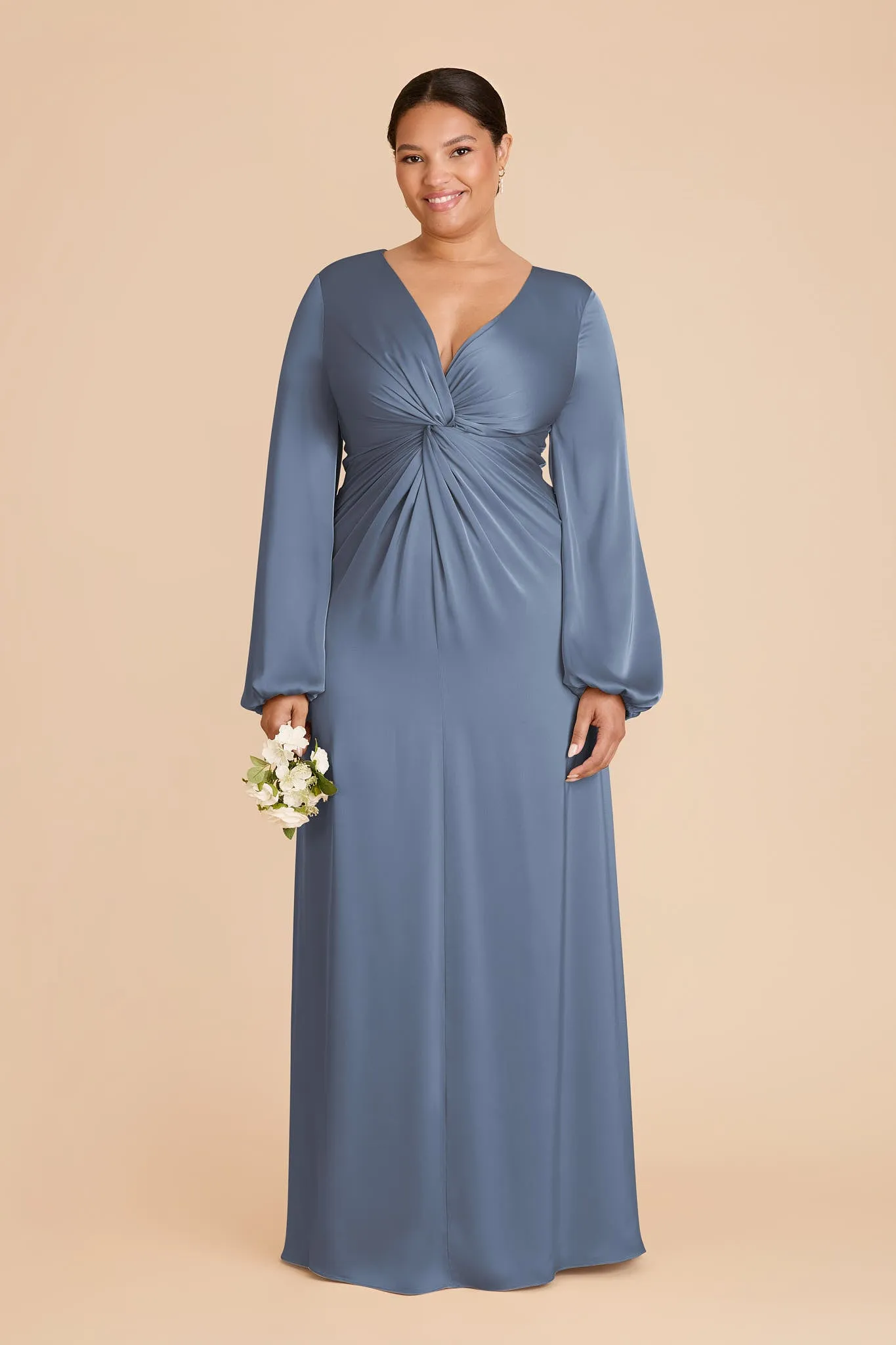 Juniper Matte Satin Dress - French Blue sold by Birdy Grey product image thumbnail 2