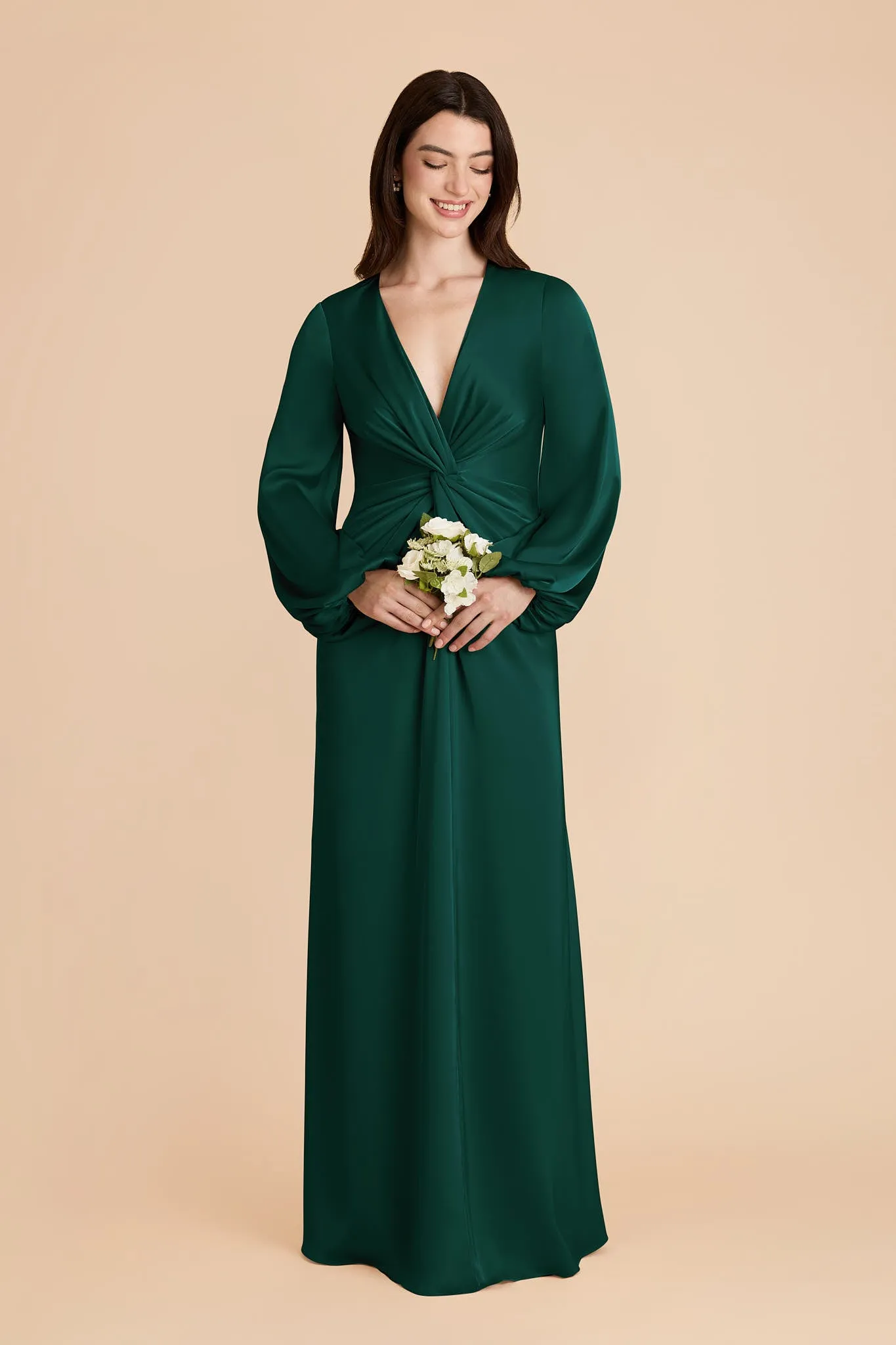 Juniper Matte Satin Dress - Emerald sold by Birdy Grey product image thumbnail 3