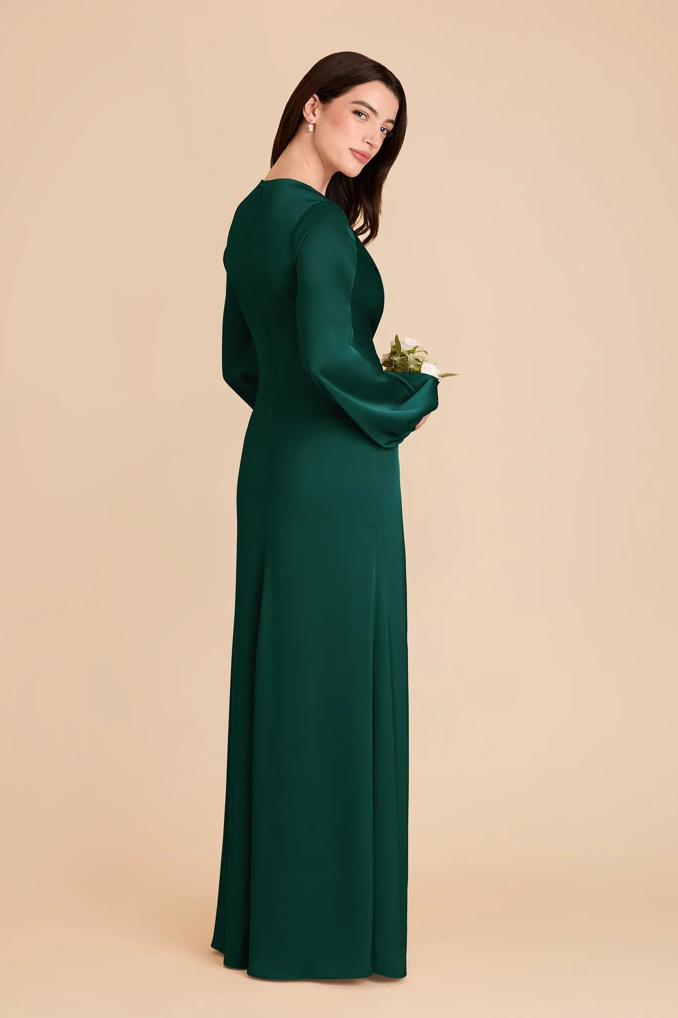 Juniper Matte Satin Dress - Emerald sold by Birdy Grey product image thumbnail 4