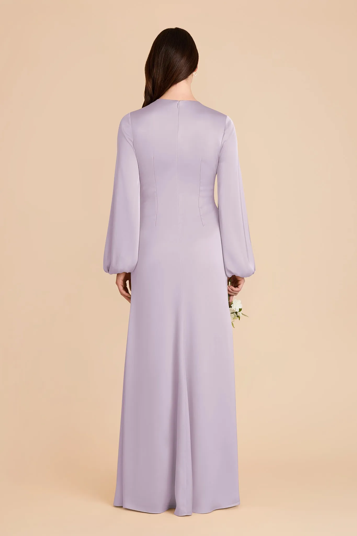 Juniper Matte Satin Dress - Dusty Lilac sold by Birdy Grey product image thumbnail 5