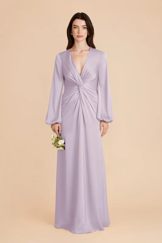 Juniper Matte Satin Dress - Dusty Lilac sold by Birdy Grey
