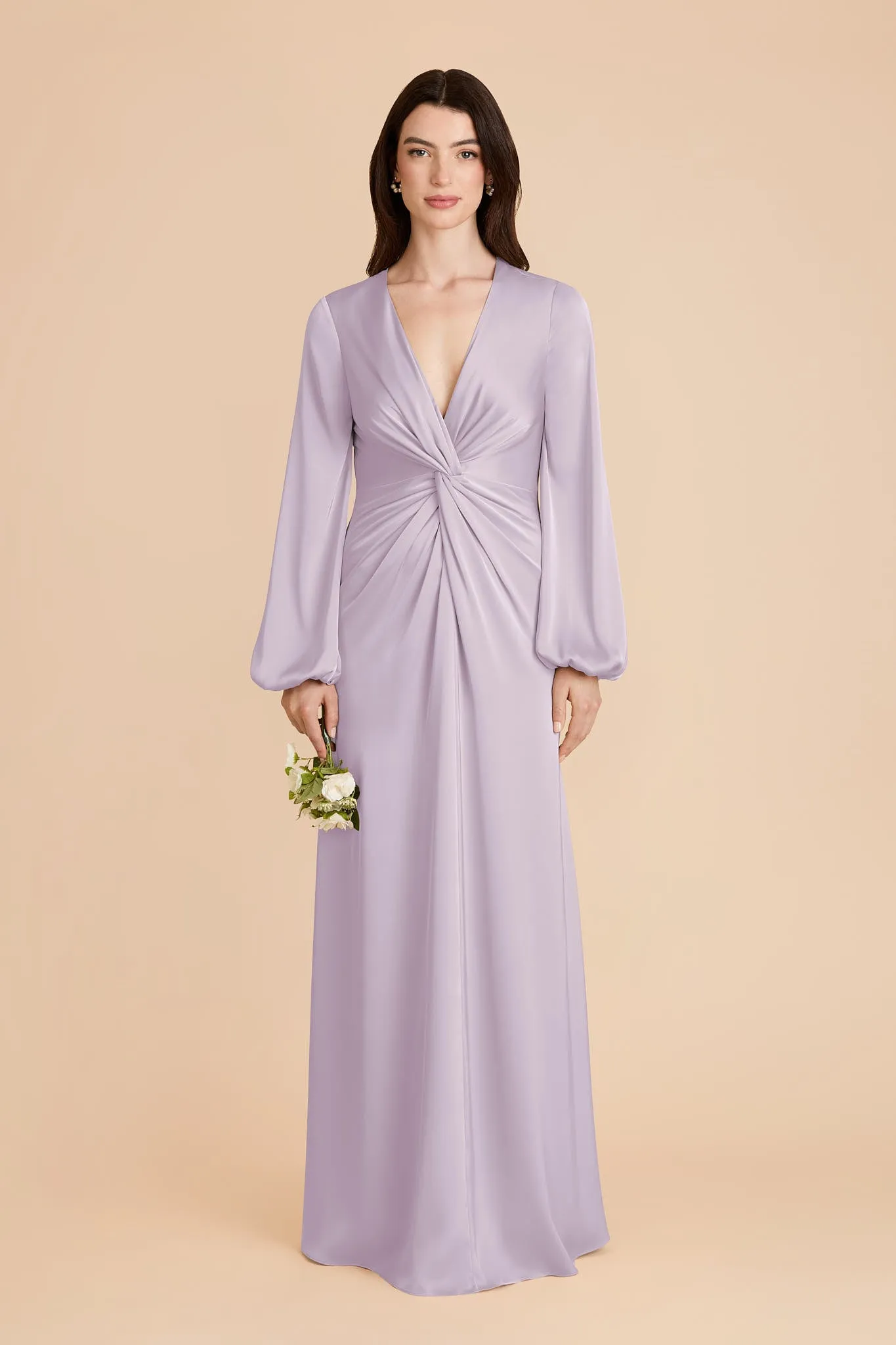 Juniper Matte Satin Dress - Dusty Lilac sold by Birdy Grey