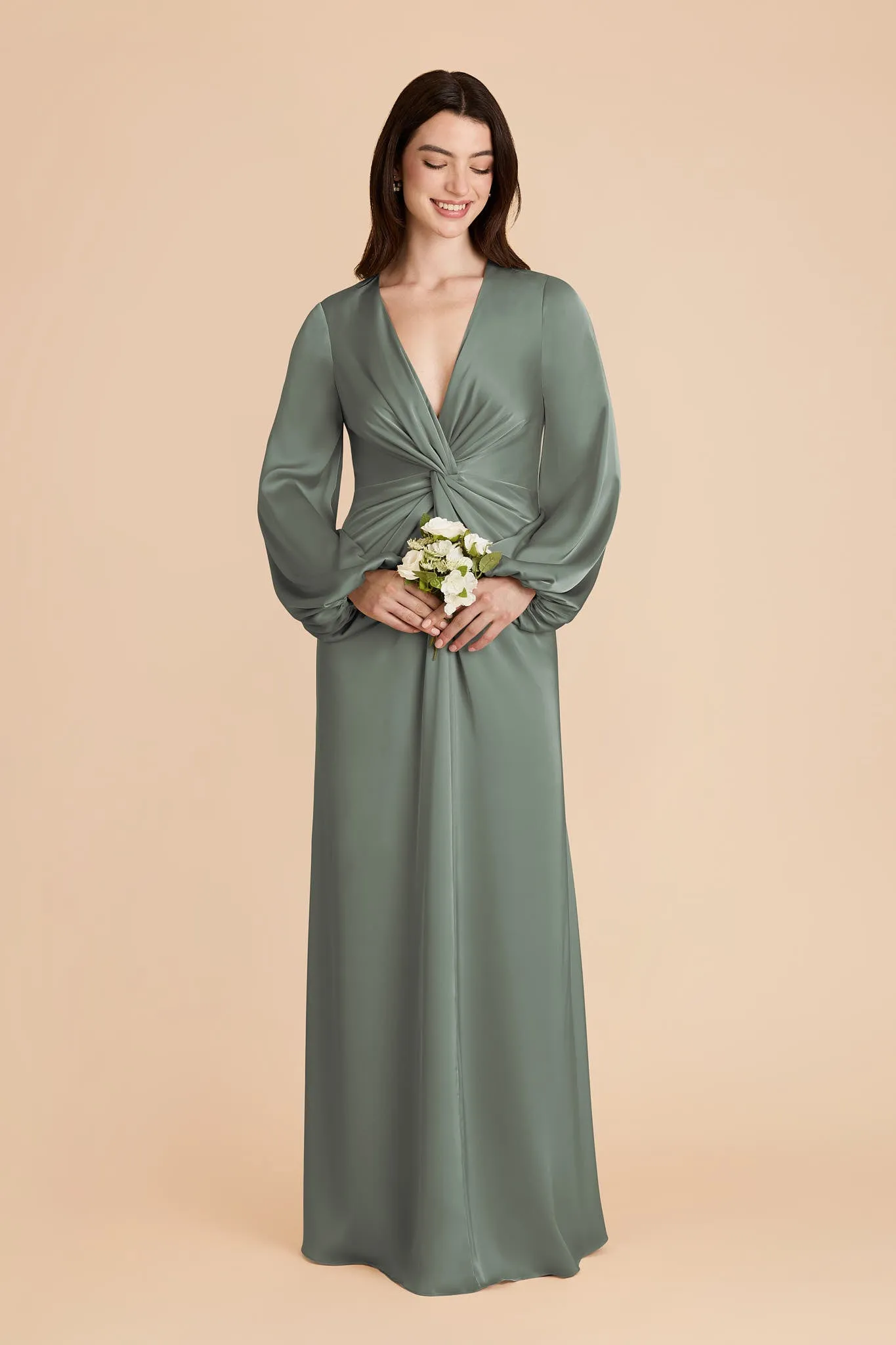 Juniper Matte Satin Dress - Sea Glass sold by Birdy Grey product image thumbnail 3